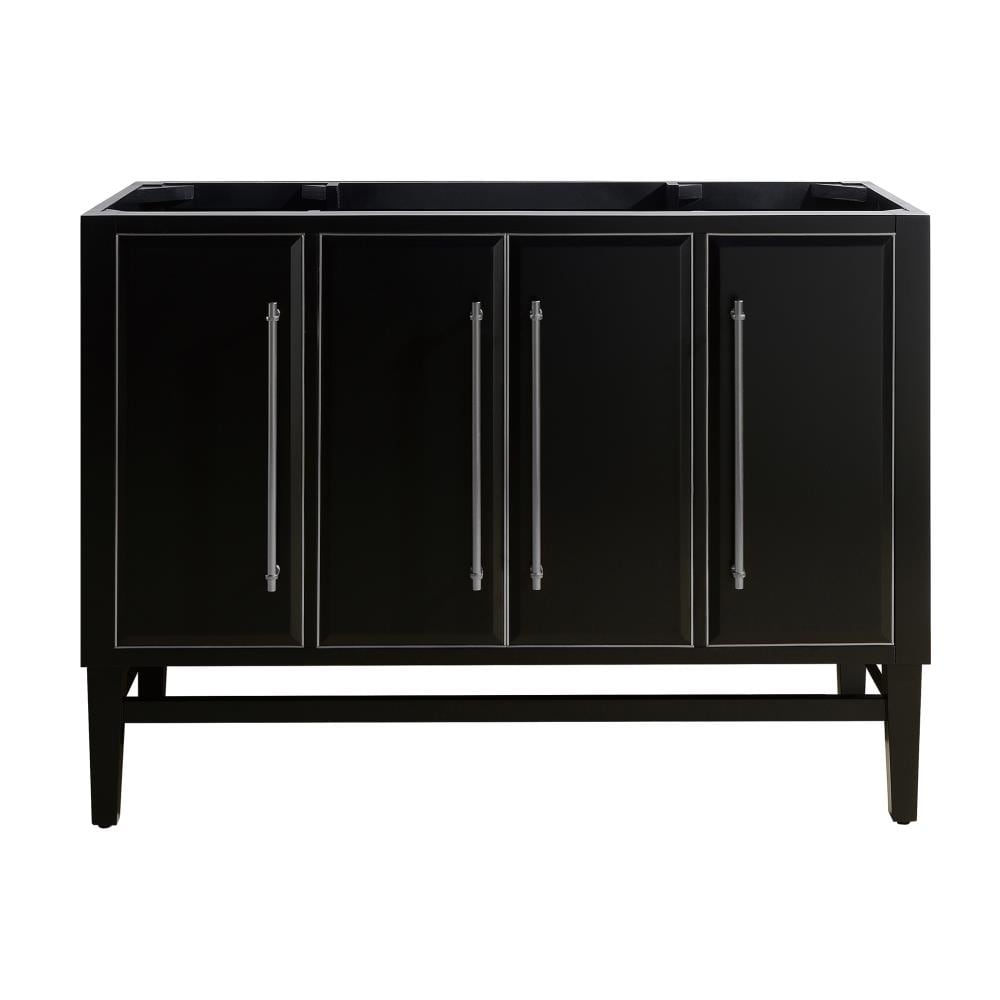 Avanity MASON-V48-BKS Mason 48-in Black Bathroom Vanity Base Cabinet without Top