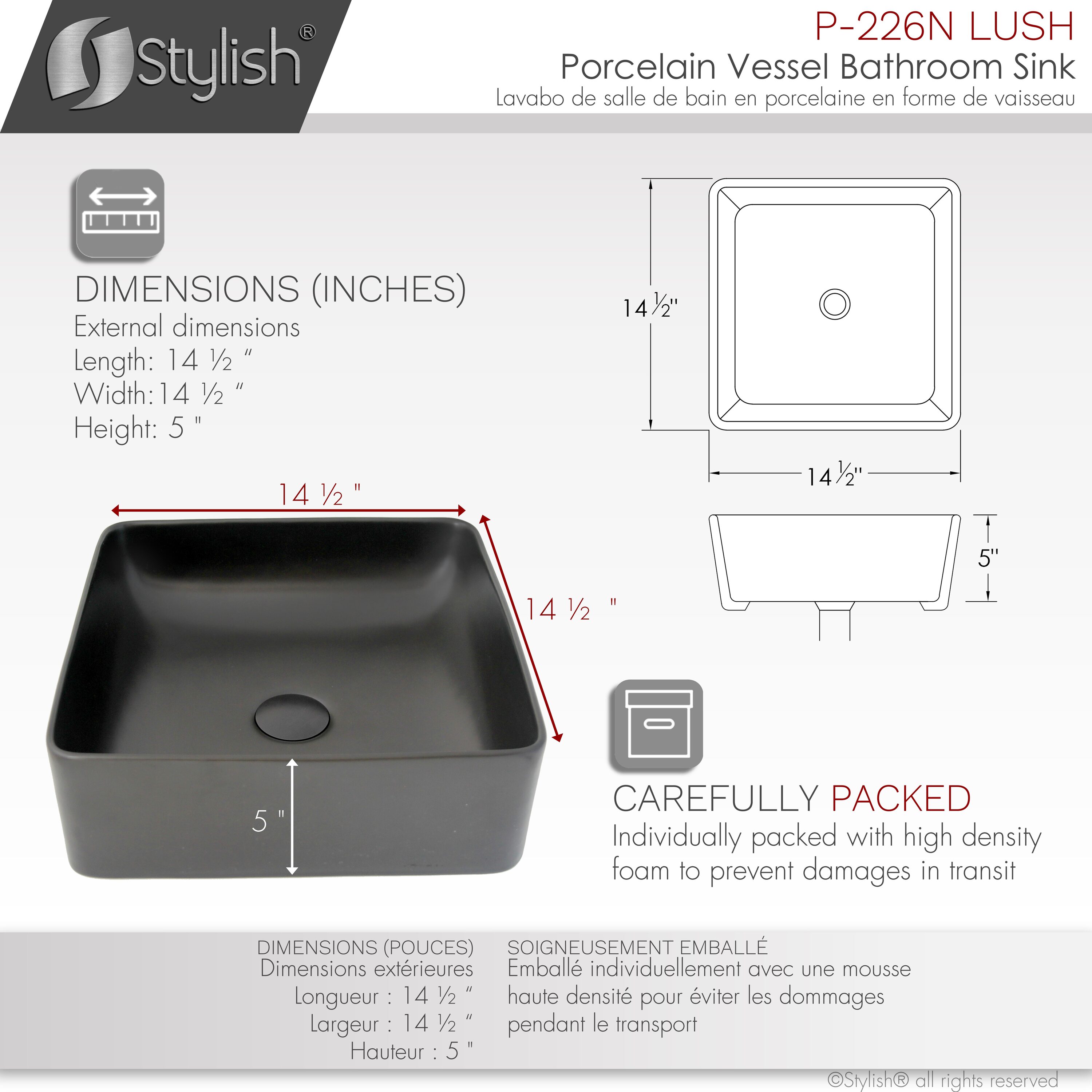 Stylish P-226N Bath-Sink - View #5