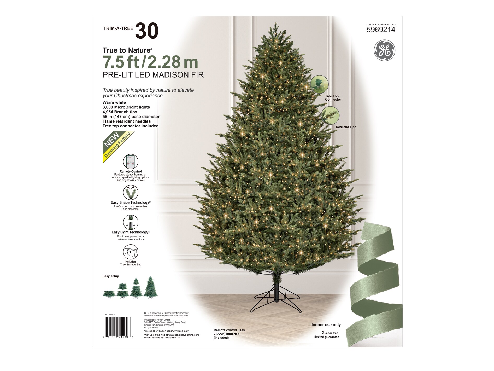 GE 24109LO Artificial-Christmas-Trees - View #8