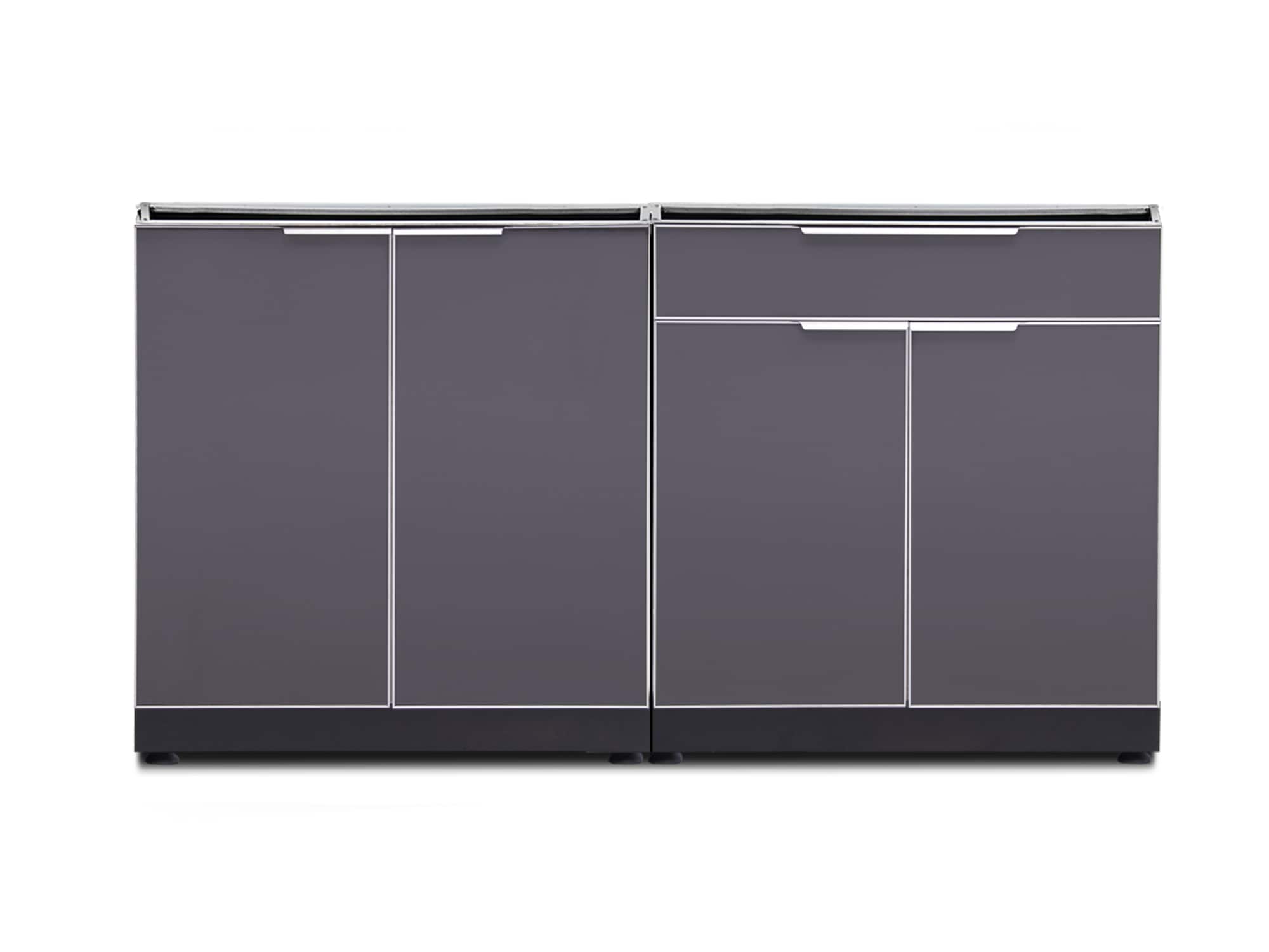 NewAge Products 65288 Aluminum 2 -Piece 64.0-in W x 24-in D x 35.5-in H Modular Outdoor Kitchen Cabinet