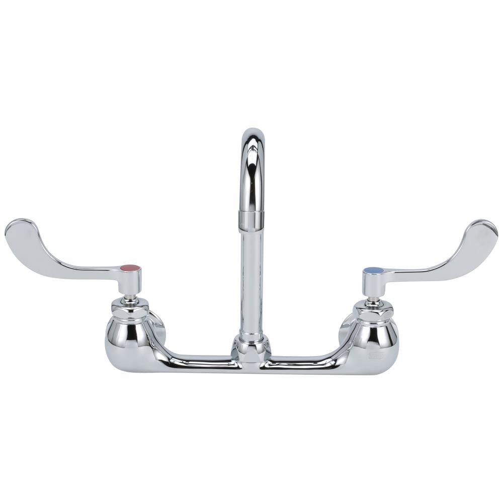 Zurn Z842A4-XL AquaSpec Chrome 4-in centerset 2-handle High-arc Commercial/Residential Handle Bathroom Sink Faucet