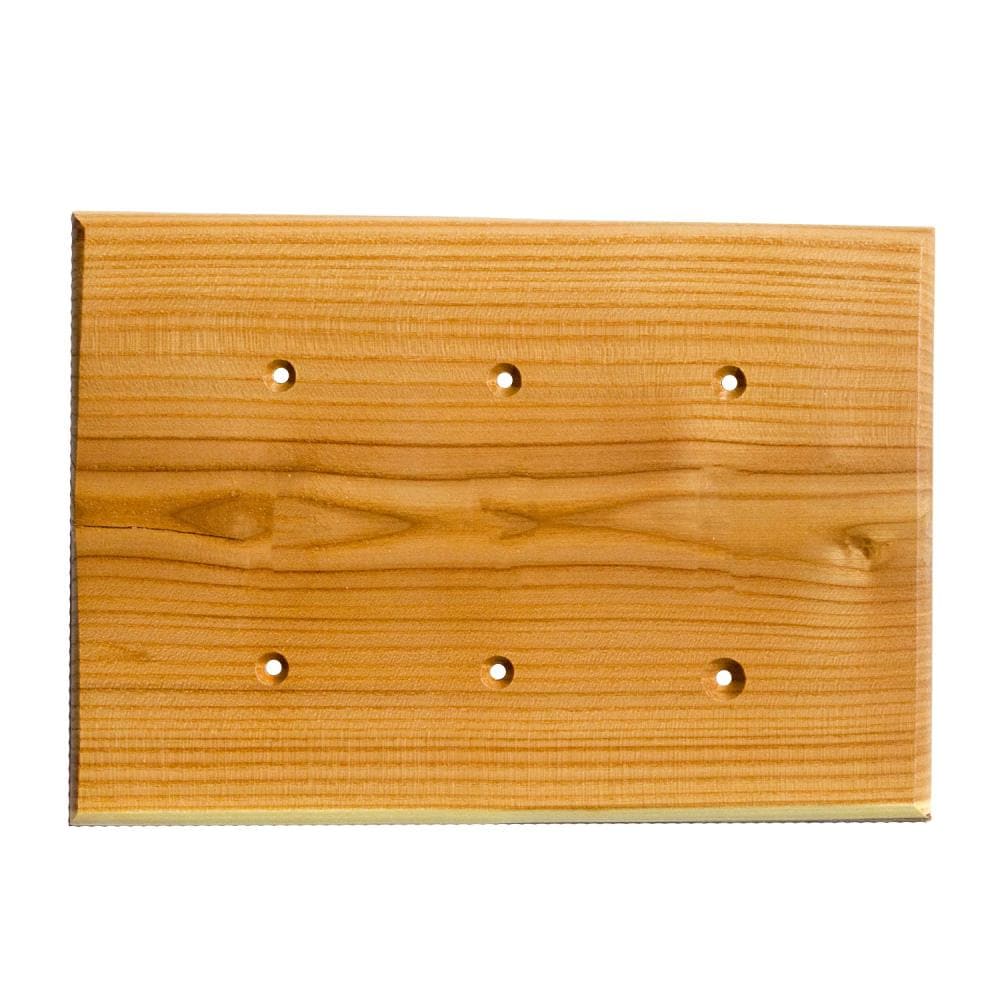 Sierra Lifestyles 682805 3 -Gang Specialty Size Russian Olive Wood Indoor Blank Wall Plate