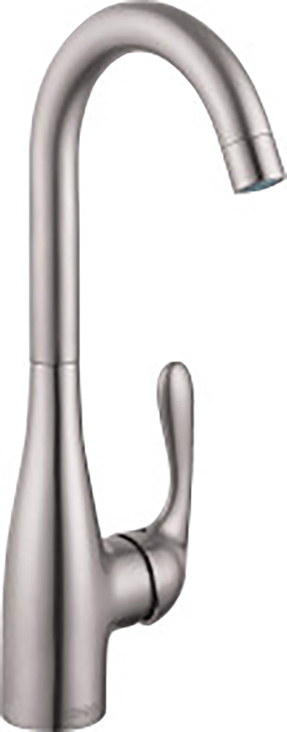 HG Kitchen Steel Optik Single Handle High-arc Kitchen Faucet | - Hansgrohe 14801801