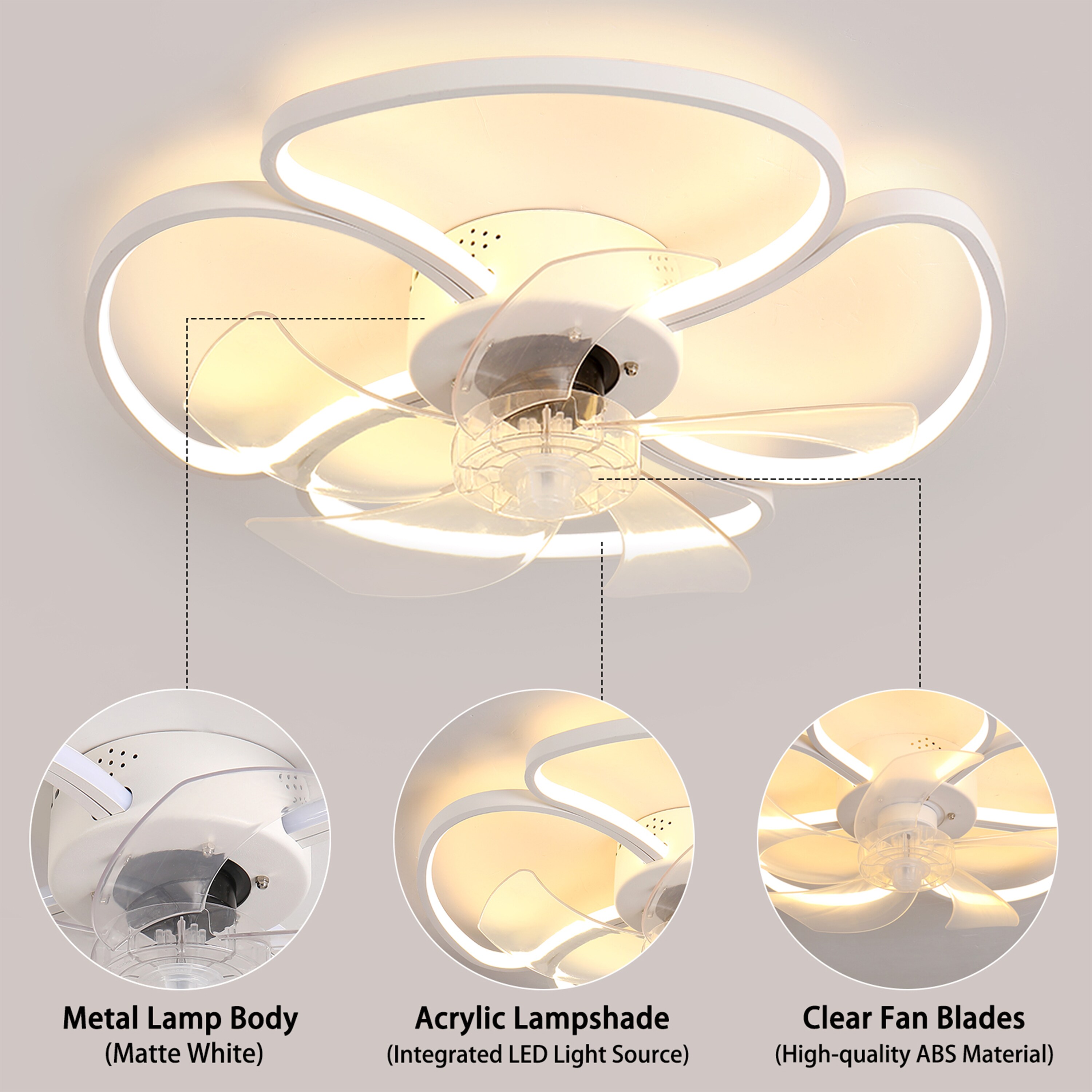 GoYeel ZF006WH Ceiling-Fans - View #4