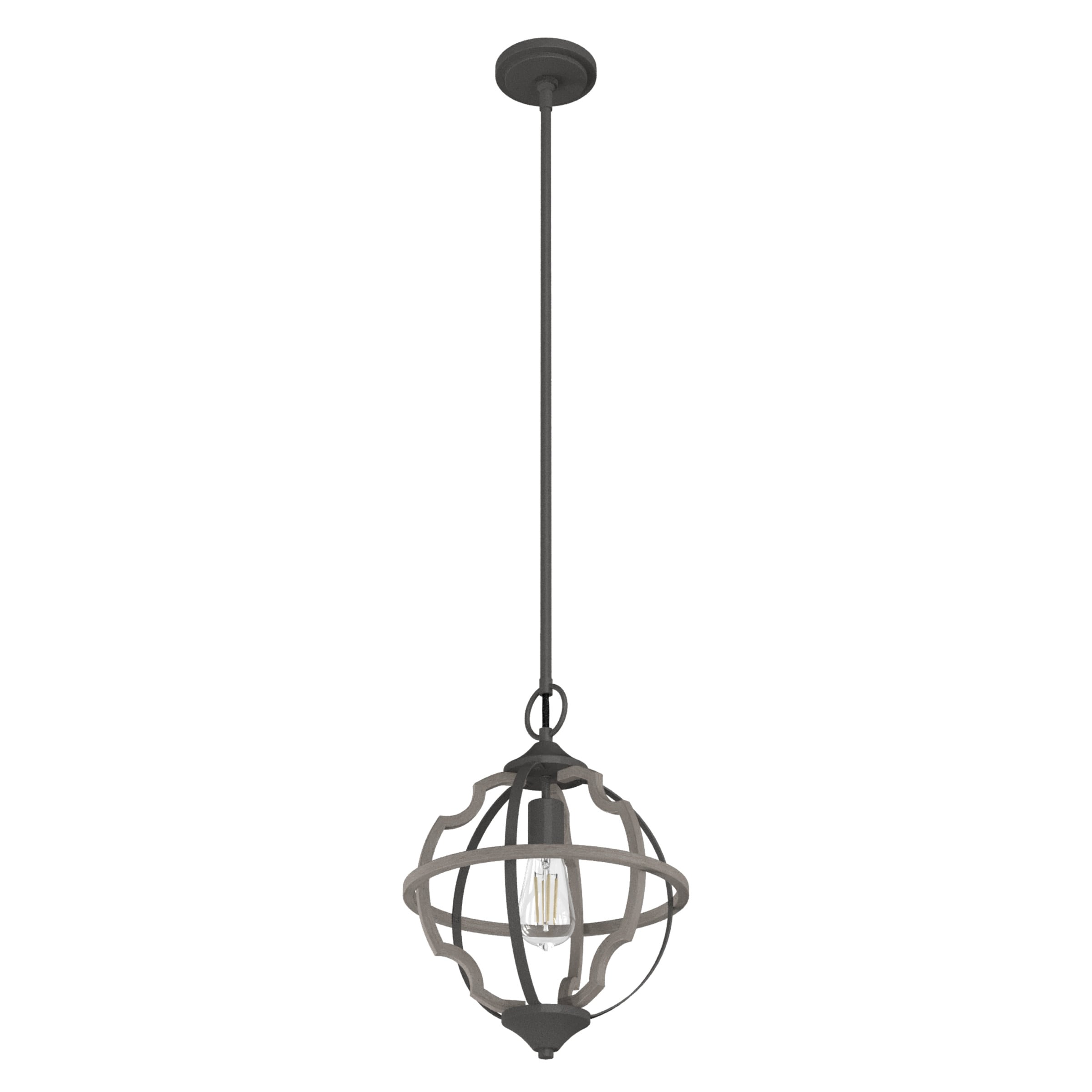 Noble Bronze Washed Oak Mini Globe LED Pendant