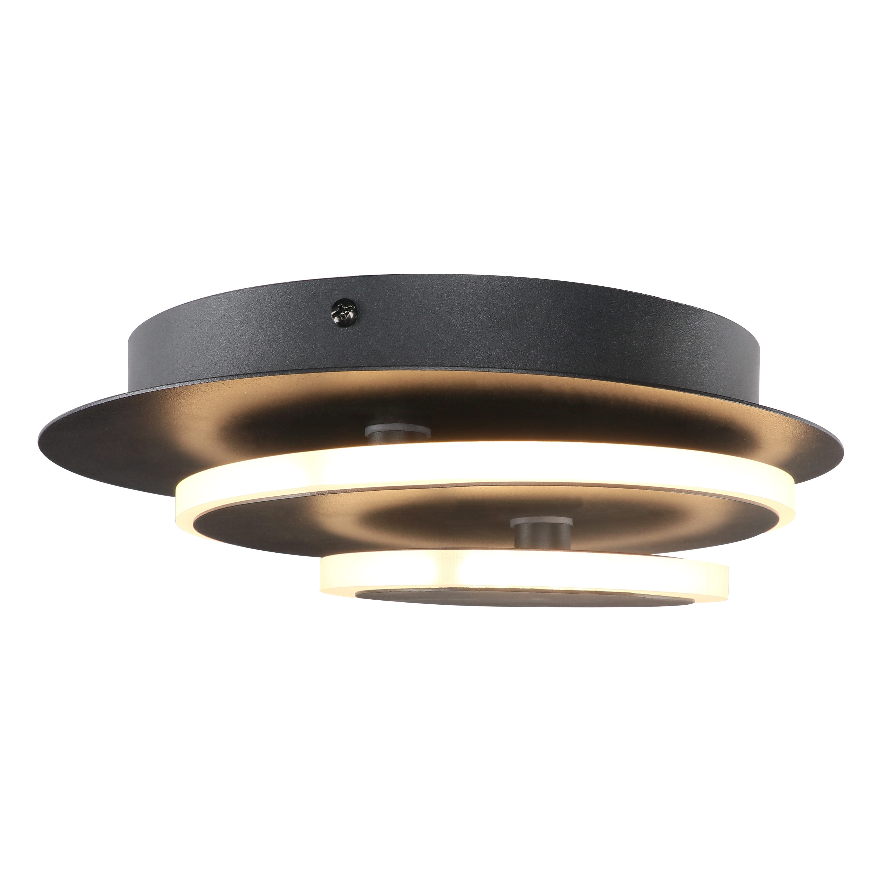 C Cattleya CA2195-W 11.25-in W 2-Light Matte Black Modern/Contemporary LED Wall Sconce