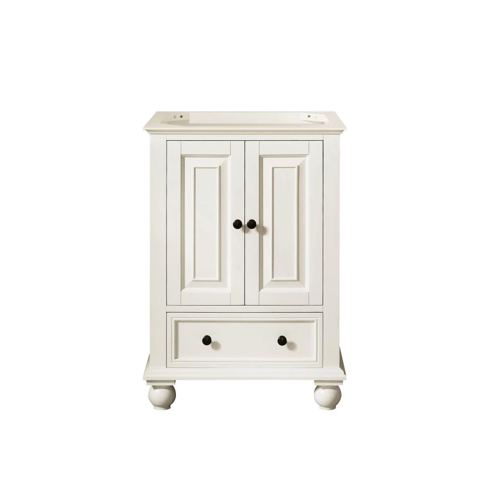 Avanity THOMPSON-V24-FW Thompson 24-in French white Bathroom Vanity Base Cabinet without Top