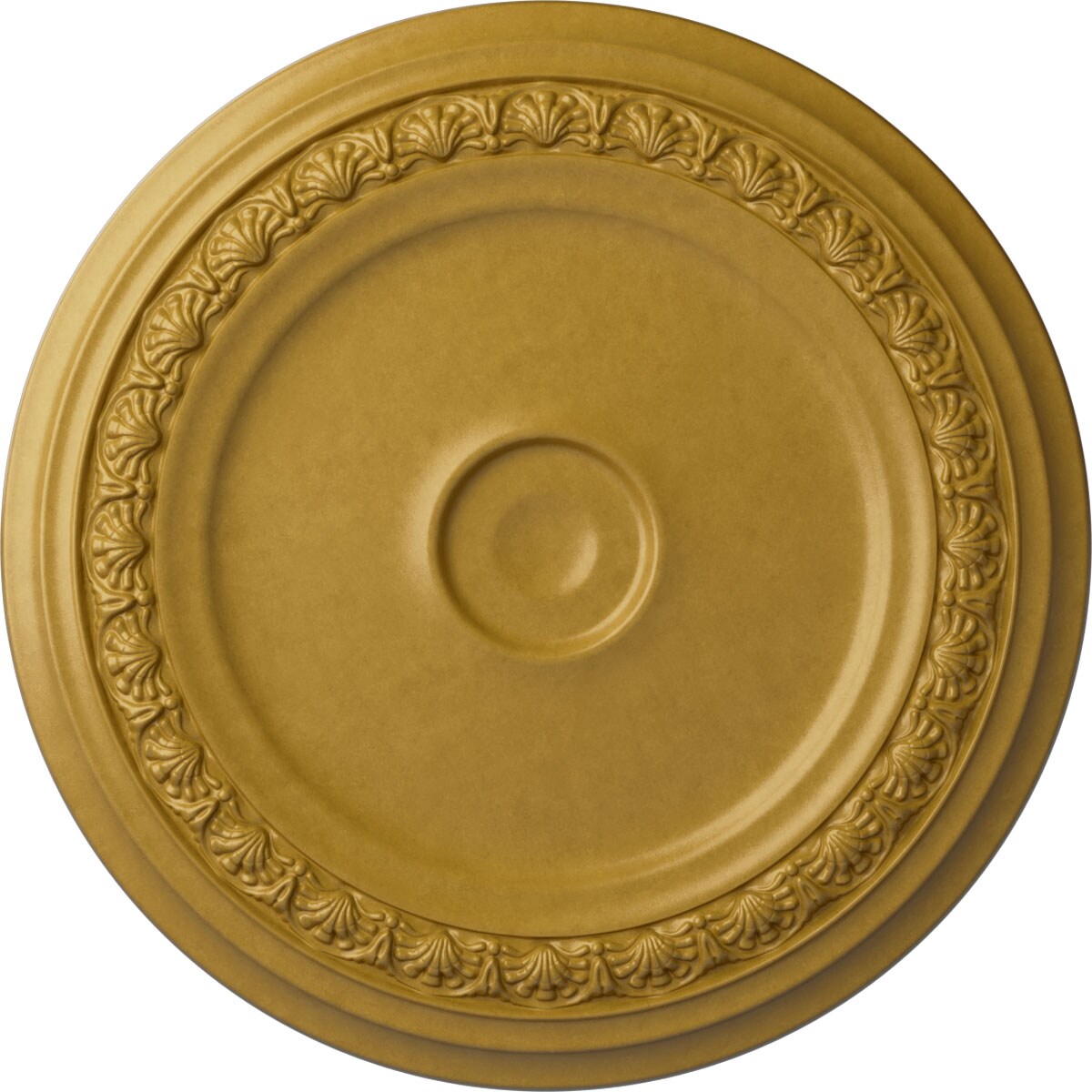 Ekena Millwork CM31CAIGS Carlsbad 31.125-in W x 31.125-in L Painted Iridescent Gold Polyurethane Whole Ceiling Medallion