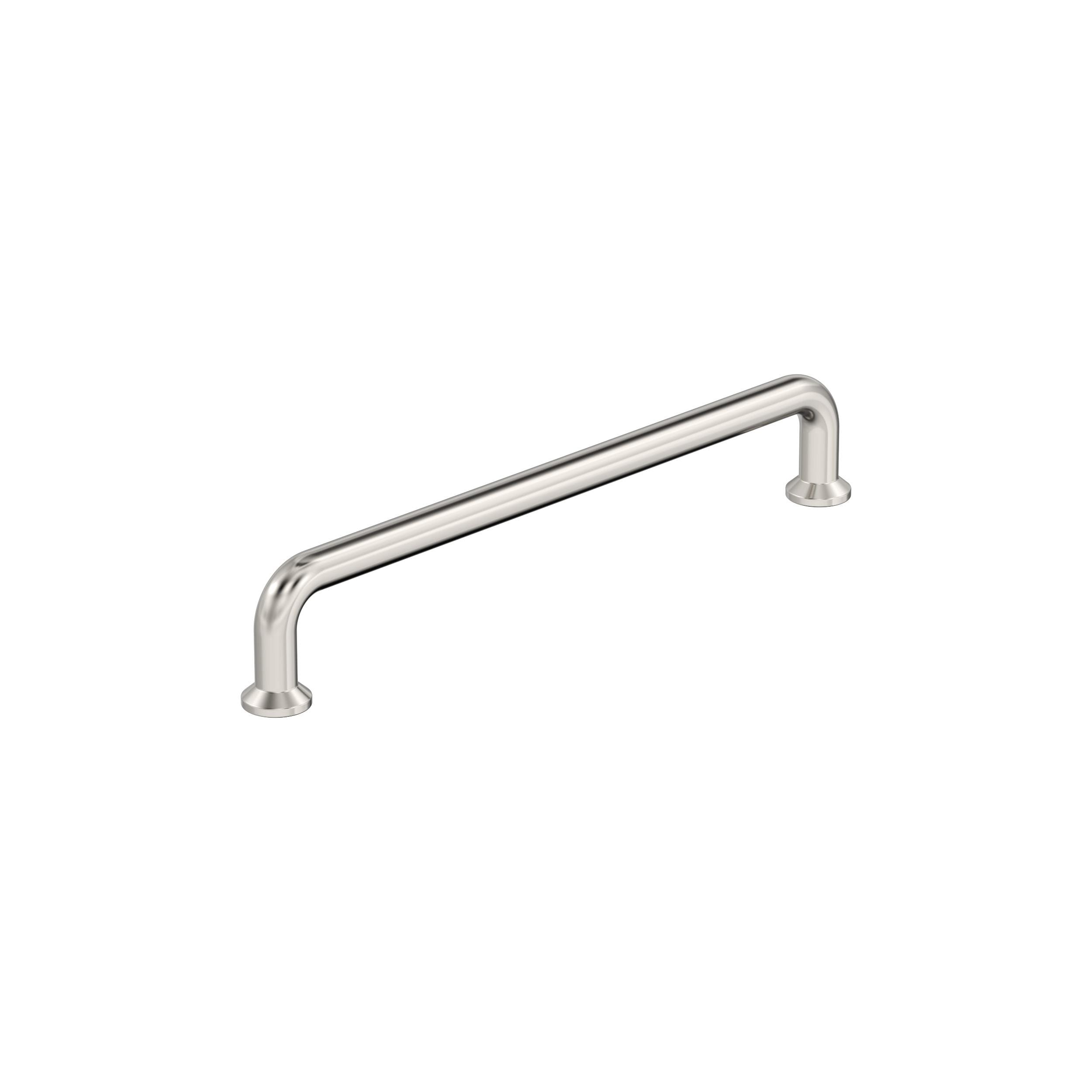 Polished Nickel 6-5/16 inch Bar Cabinet Pull with Mounting Hardware