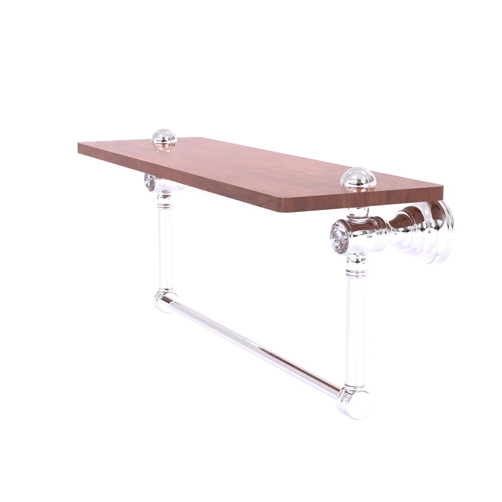 Allied Brass CC-1-22-TB-IRW-PC Carolina Crystal Polished Chrome Wall mount Bathroom Shelf ( 22-in x 7-in x 5-in )