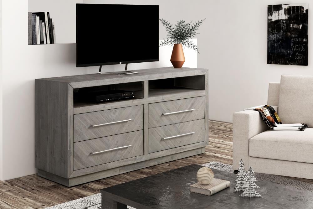 Modus Furniture 5RS32632 Alexandra Modern/Contemporary Rustic Latte TV Stand (Accommodates TVs up to 70-in)