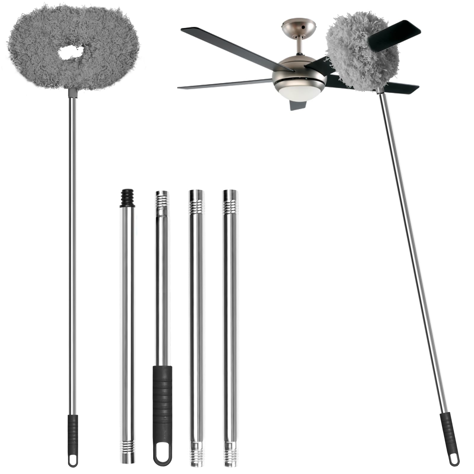 LAIFUCAM 13-49.7 Inches Ceiling Fan Duster with Extension Pole ...