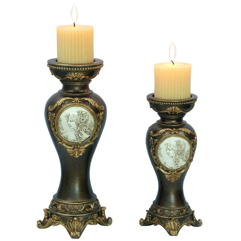 Candleholders OK-4293C Candles Included OK Lighting 12 & 14 H Lelei Set
