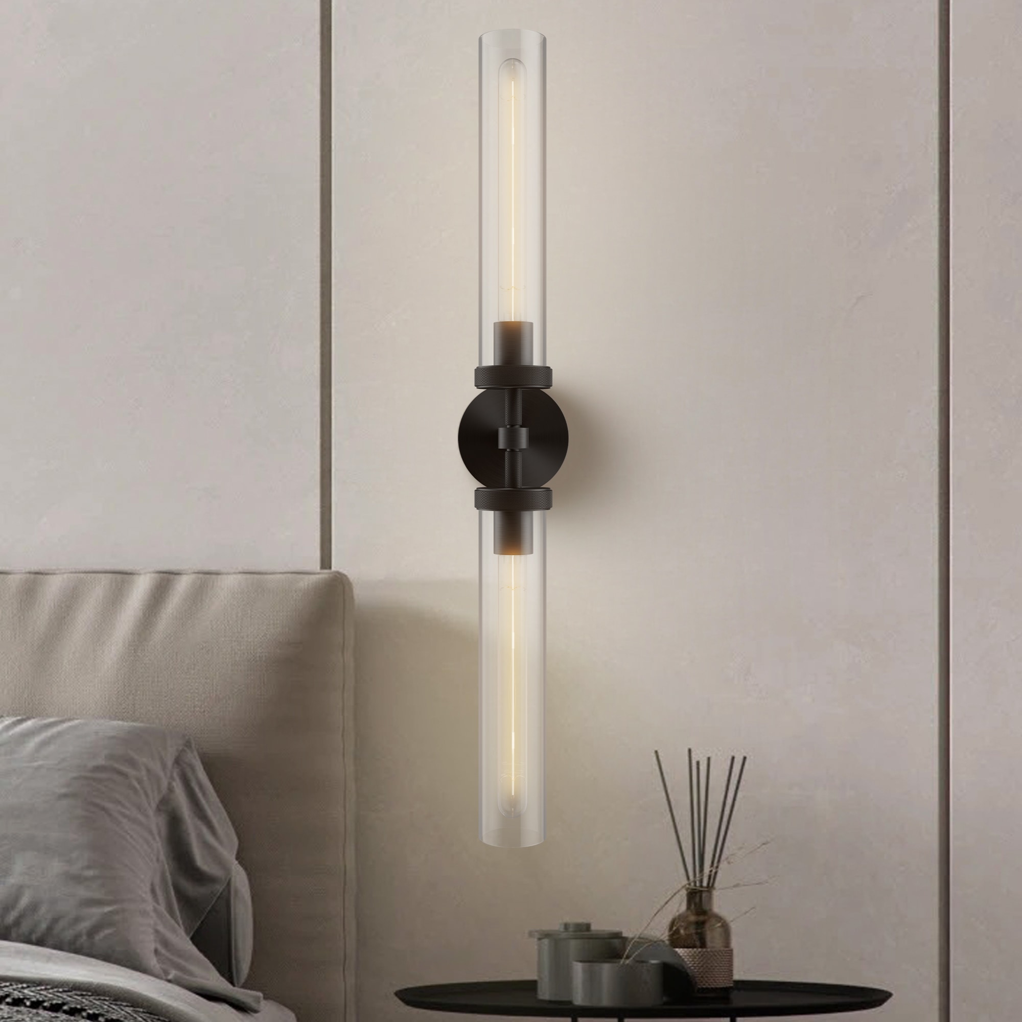 Kviflon 18 In 1 - Light Dimmable Armed Flush Mounted Black Wall Sconces Wall Lights(Including Bulb)