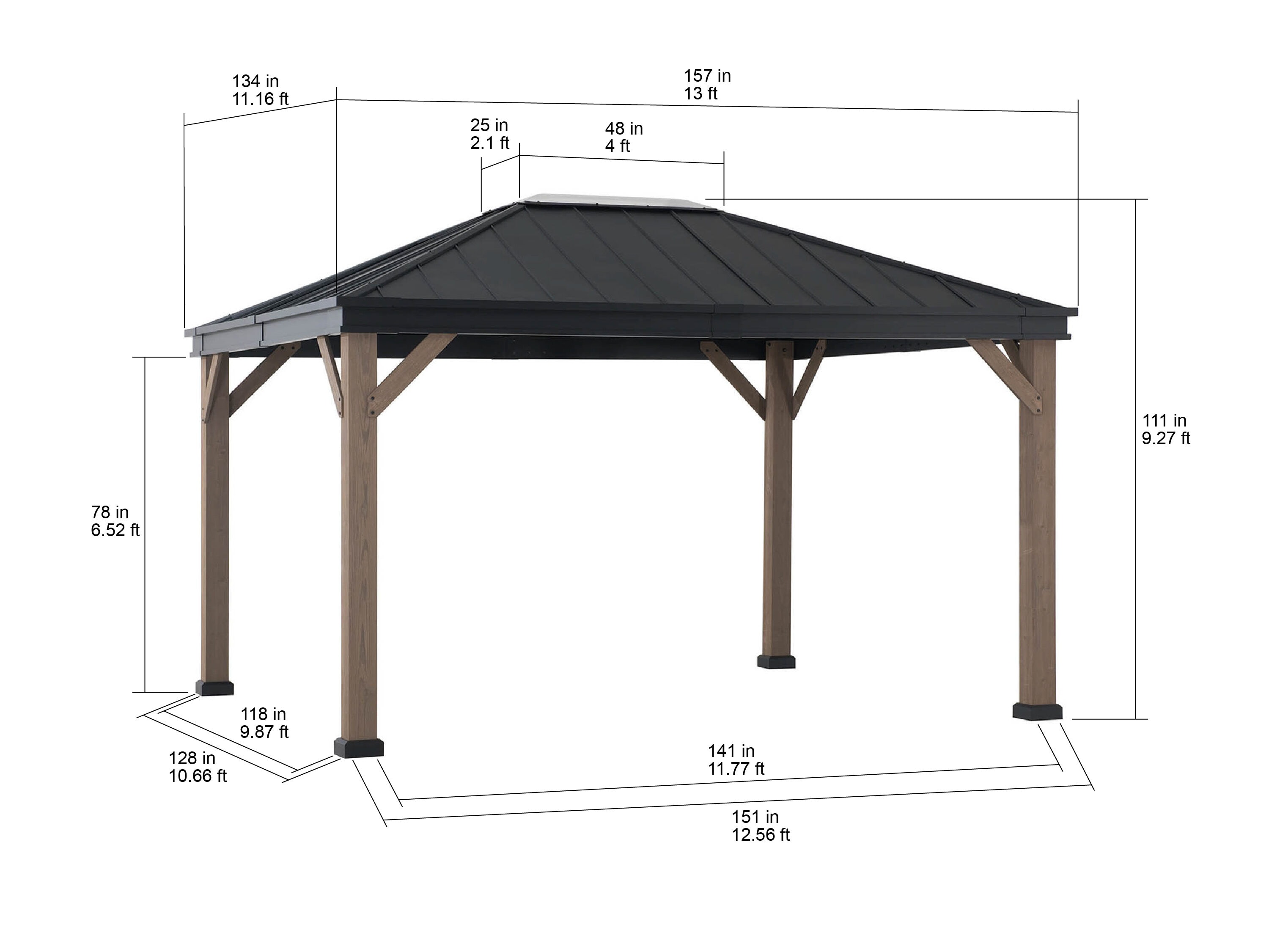 Sunjoy A102018100 Wood-Resin-Gazebos - View #6