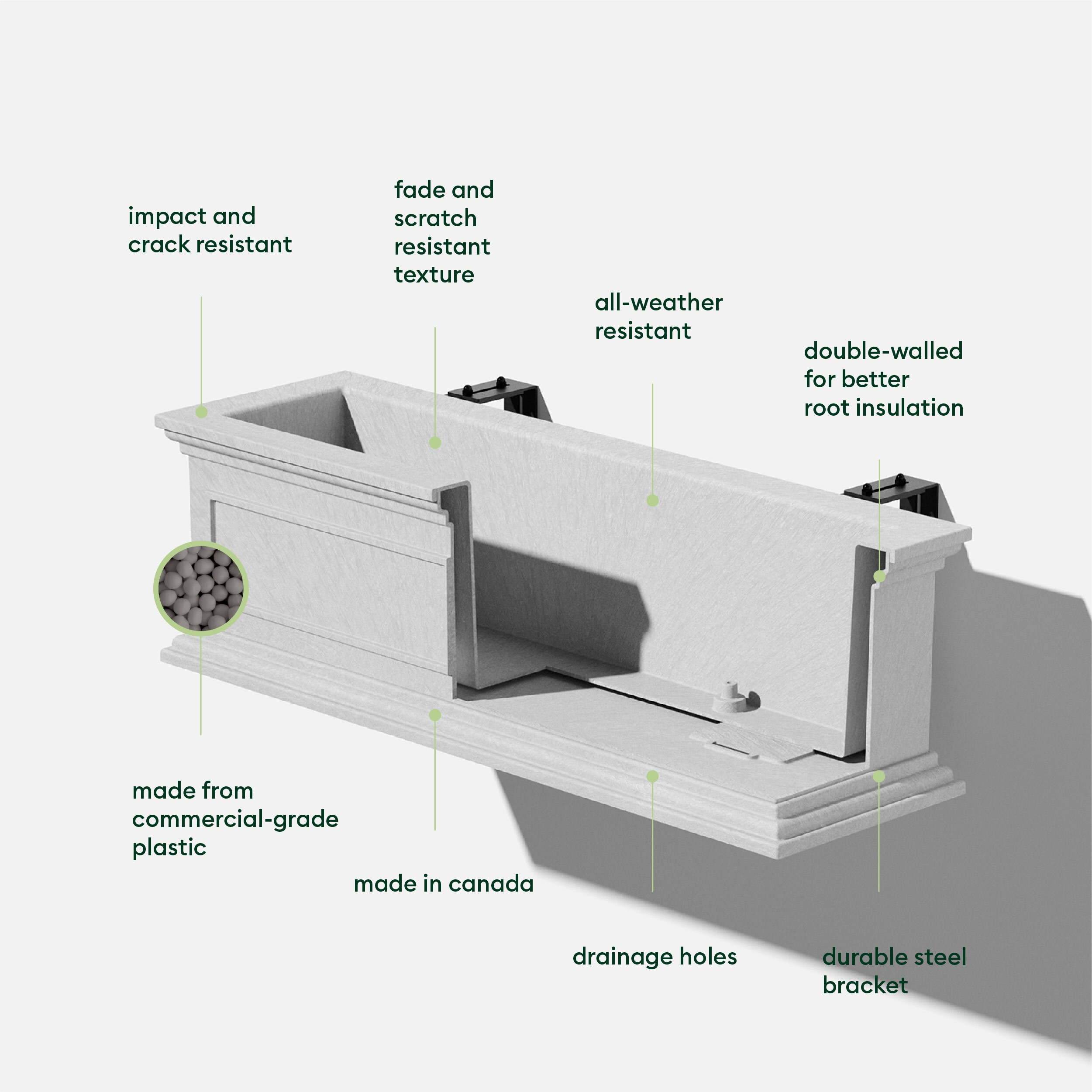 Veradek BXVHGWB36G-2PK Planter-Window-Box - View #2