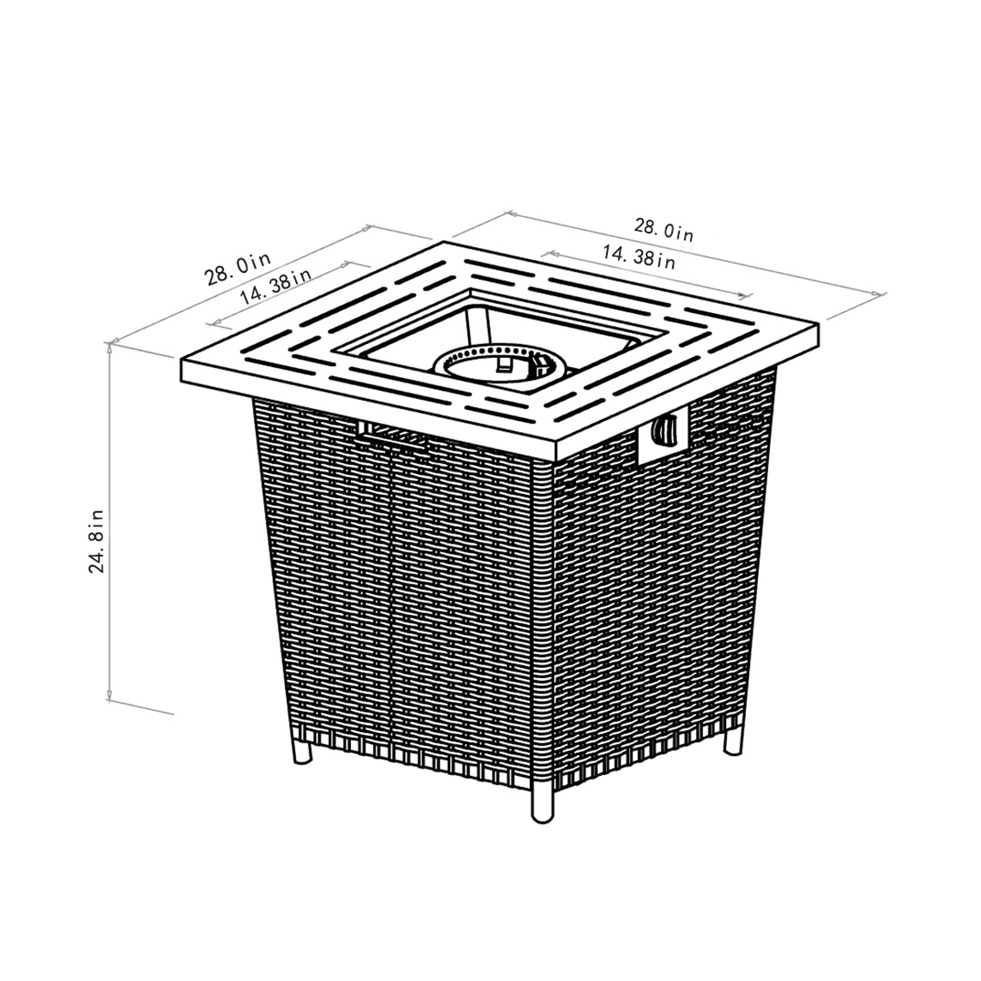 Cuschoice LWH-34-CAL Outdoor-Gas-Firepits - View #7