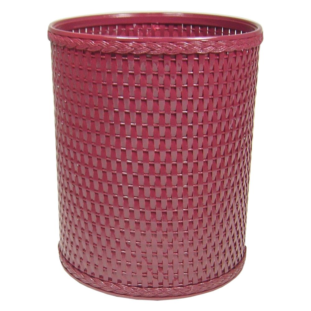 Redmon R426-RB Chelsea Raspberry Mixed Material Wastebasket