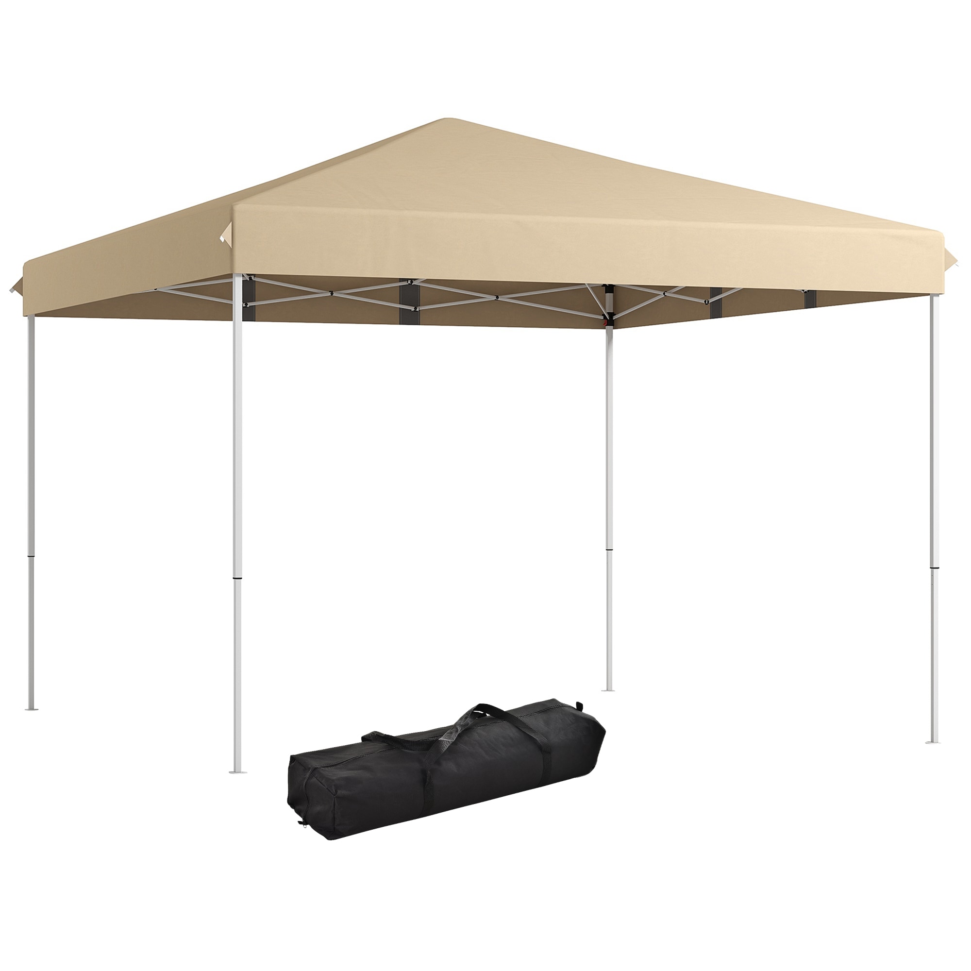 ToolCat BZ2-49-PW 13-ft x 13-ft Beige Gazebo with Soft Top Roof