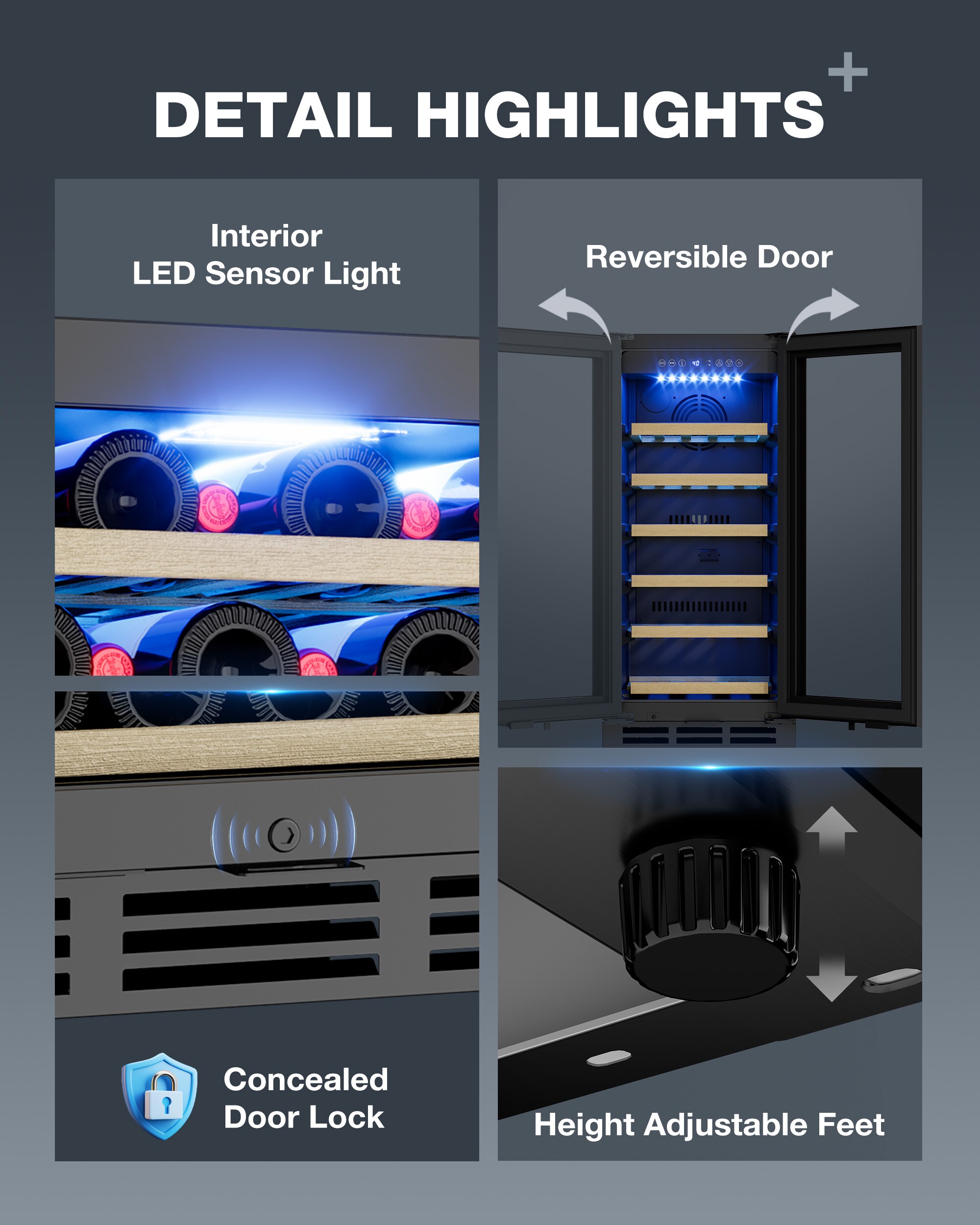 SIMZLIFE FWC003-15BL-S-LS-SC Wine-Chillers - View #5