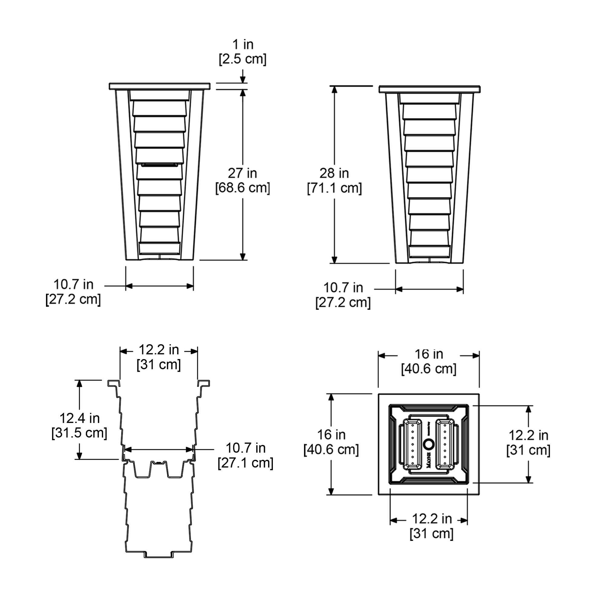 Mayne 5868-CBR Planter-Window-Box - View #6