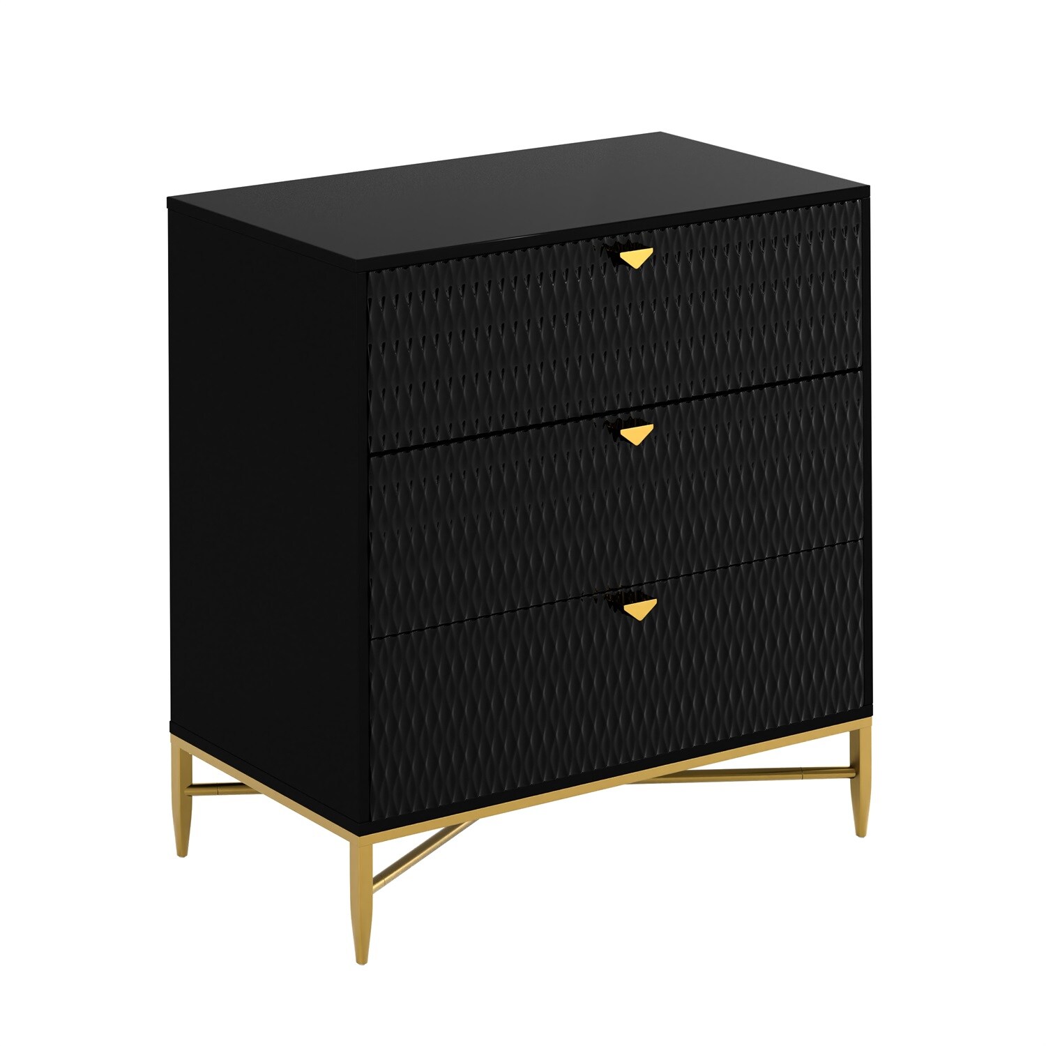 Mondawe MO-JH022-014BK Black Nightstand