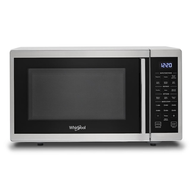 Whirlpool 0.9-cu ft 900-Watt Sensor Cooking Controls Countertop Microwave (Stainless  Steel) in the Countertop Microwaves department at