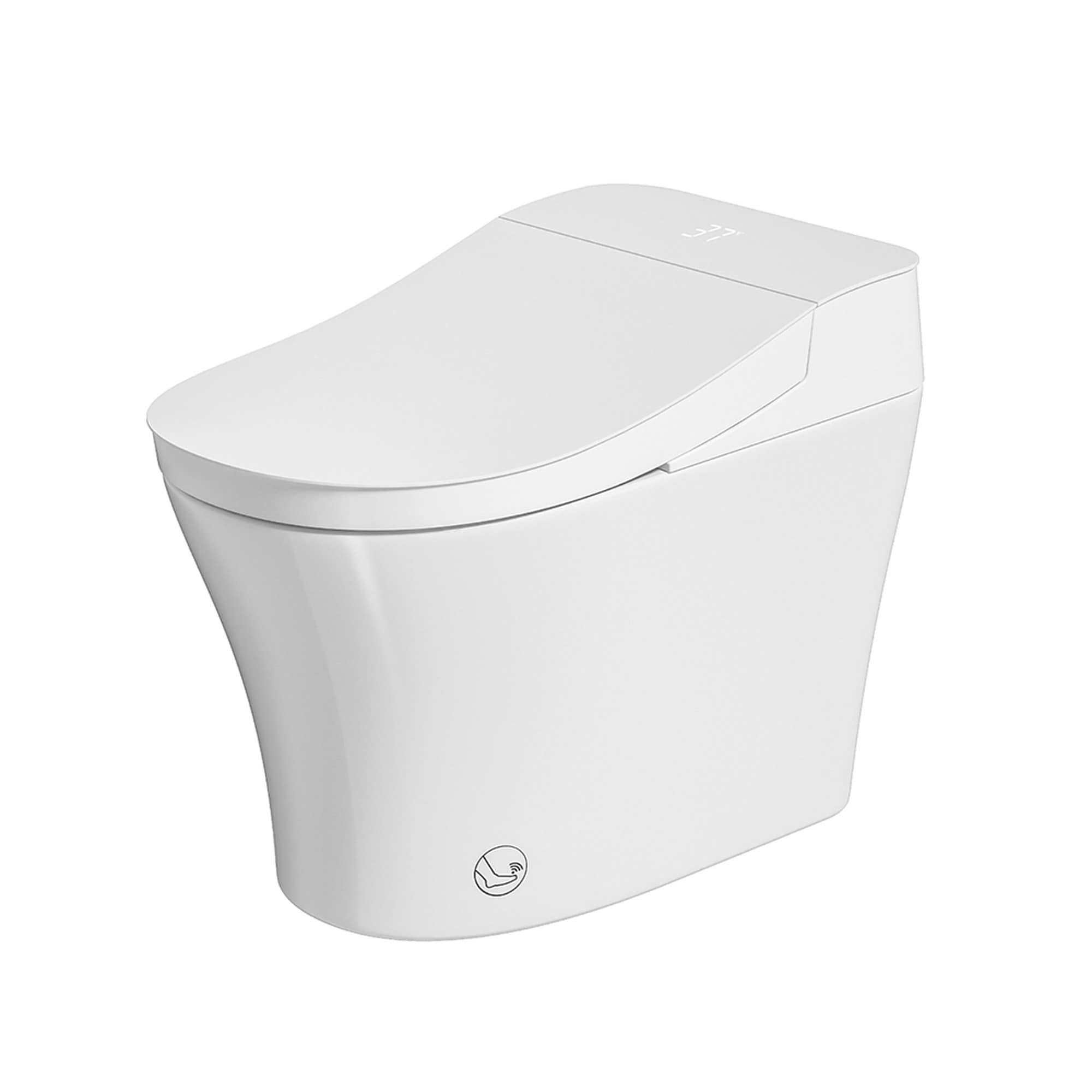 HyperDrop Cart - White Tankless Intelligent Smart Toilet with Bidet Auto Open Close Seat and Powe...