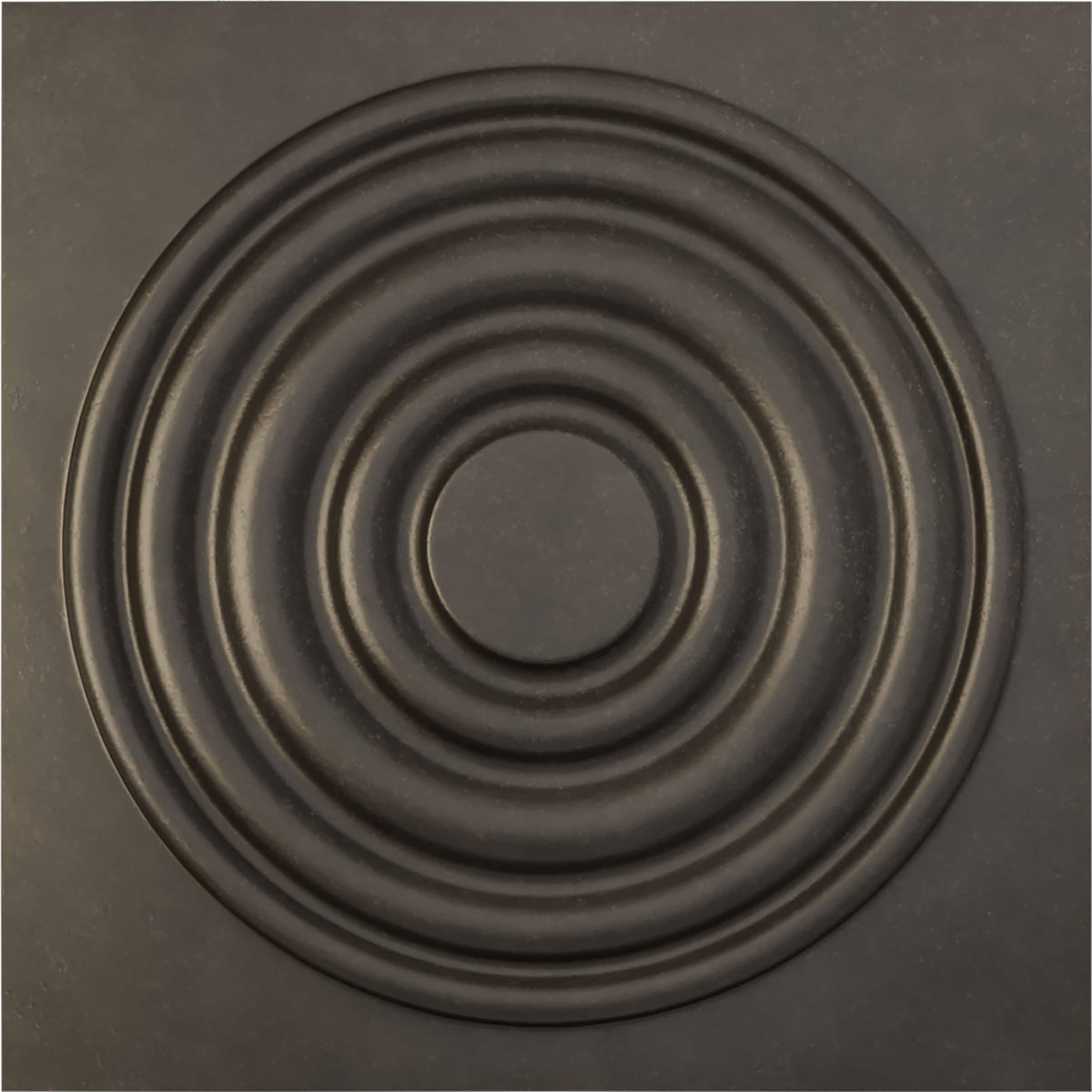 Ekena Millwork WP20X20WDDST-CASE-12 19-5/8-in x 19-5/8-in Embossed Paintable/Stainable Black PVC Wall Panel ( 12 -Pack, Covers 32.04 )