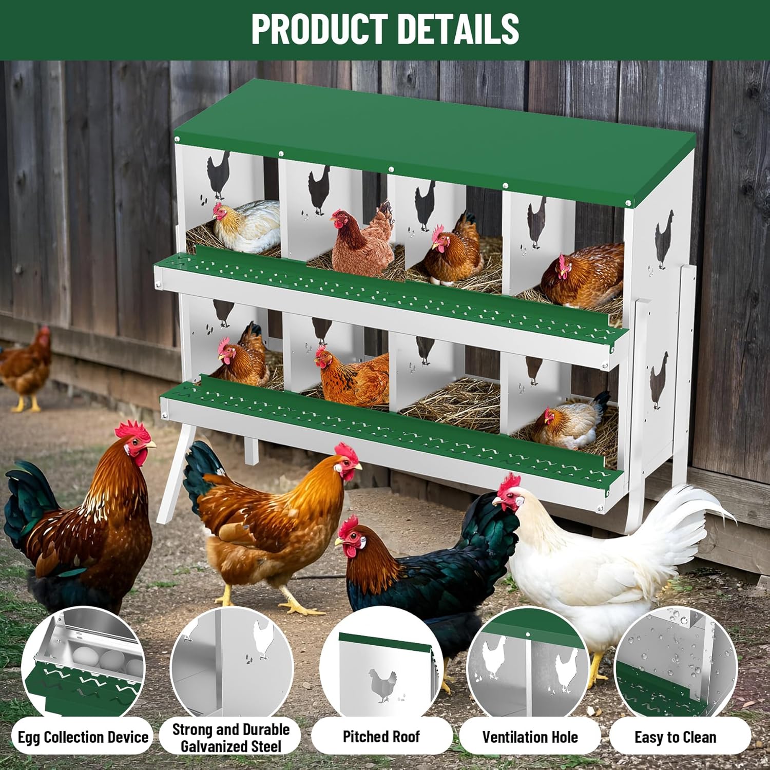 Qeetex WLS-PHO-348S9AJ6 Chicken-Coops-Rabbit-Hutches - View #7