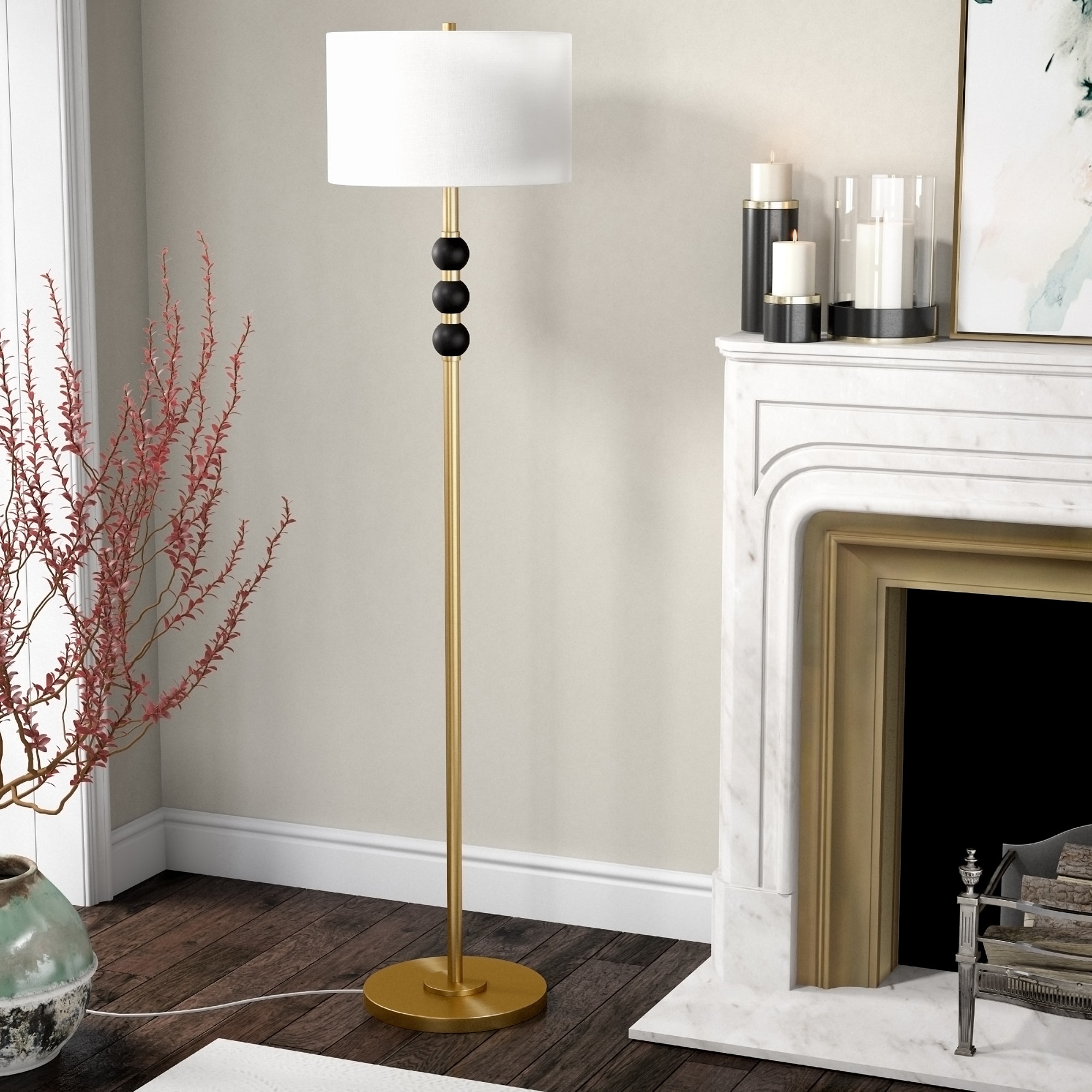 Hailey Home Flaherty 62.32-in Blackened Bronze Floor Lamp in the Floor Lamps  department at