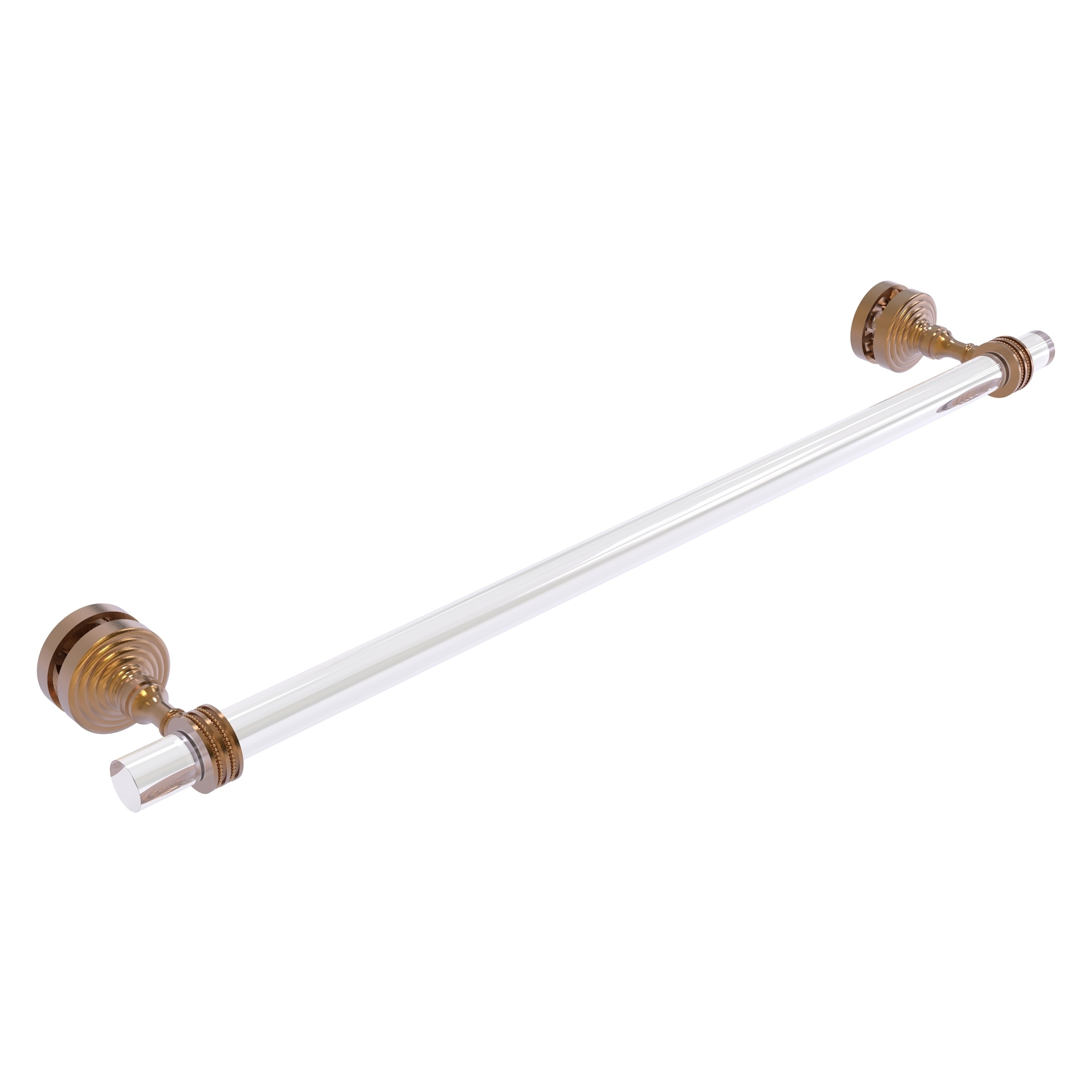 Allied Brass PG-41D-SM-24-BBR Pacific Grove 24-in Brushed Bronze Wall mount Single Towel Bar