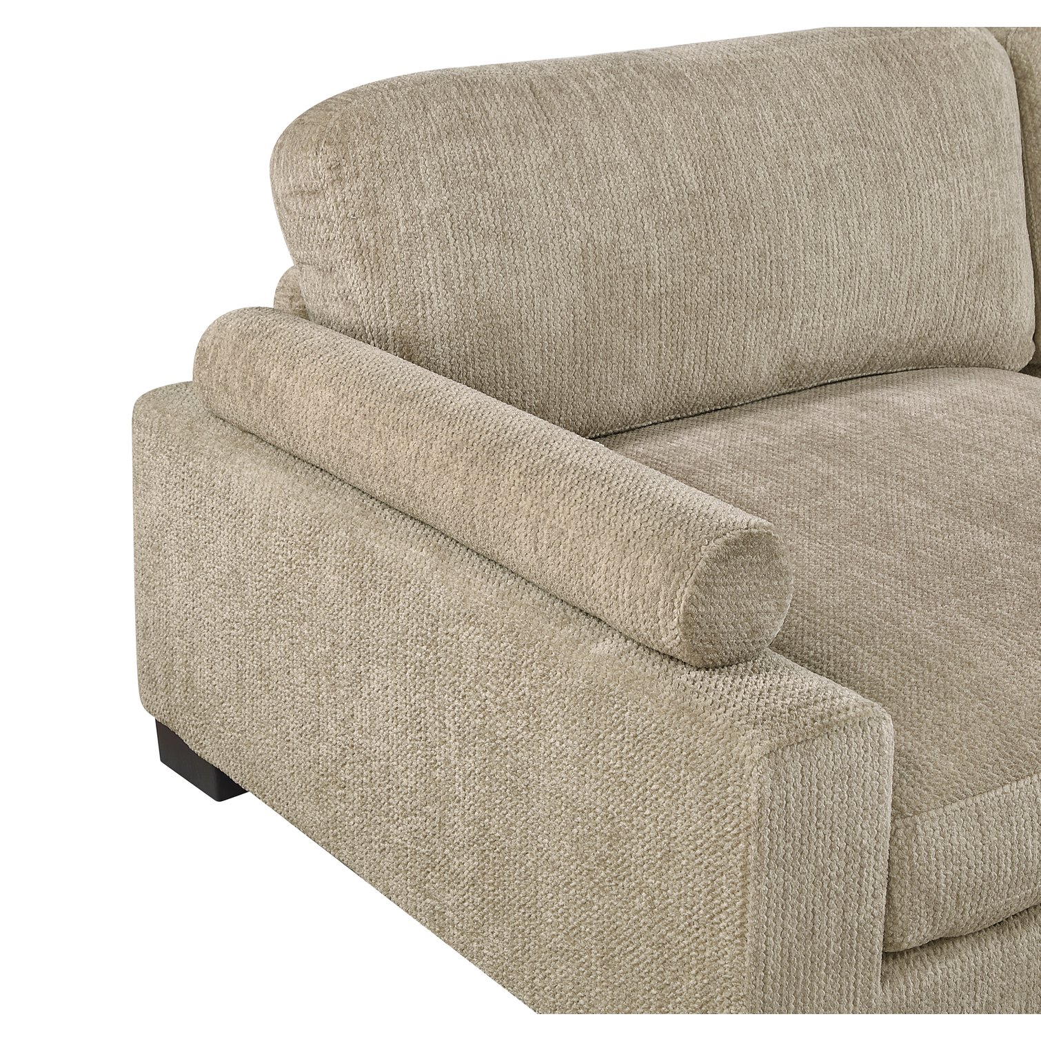 Watnature Brown Microfiber Modular Sectional with Adjustable Arms and ...