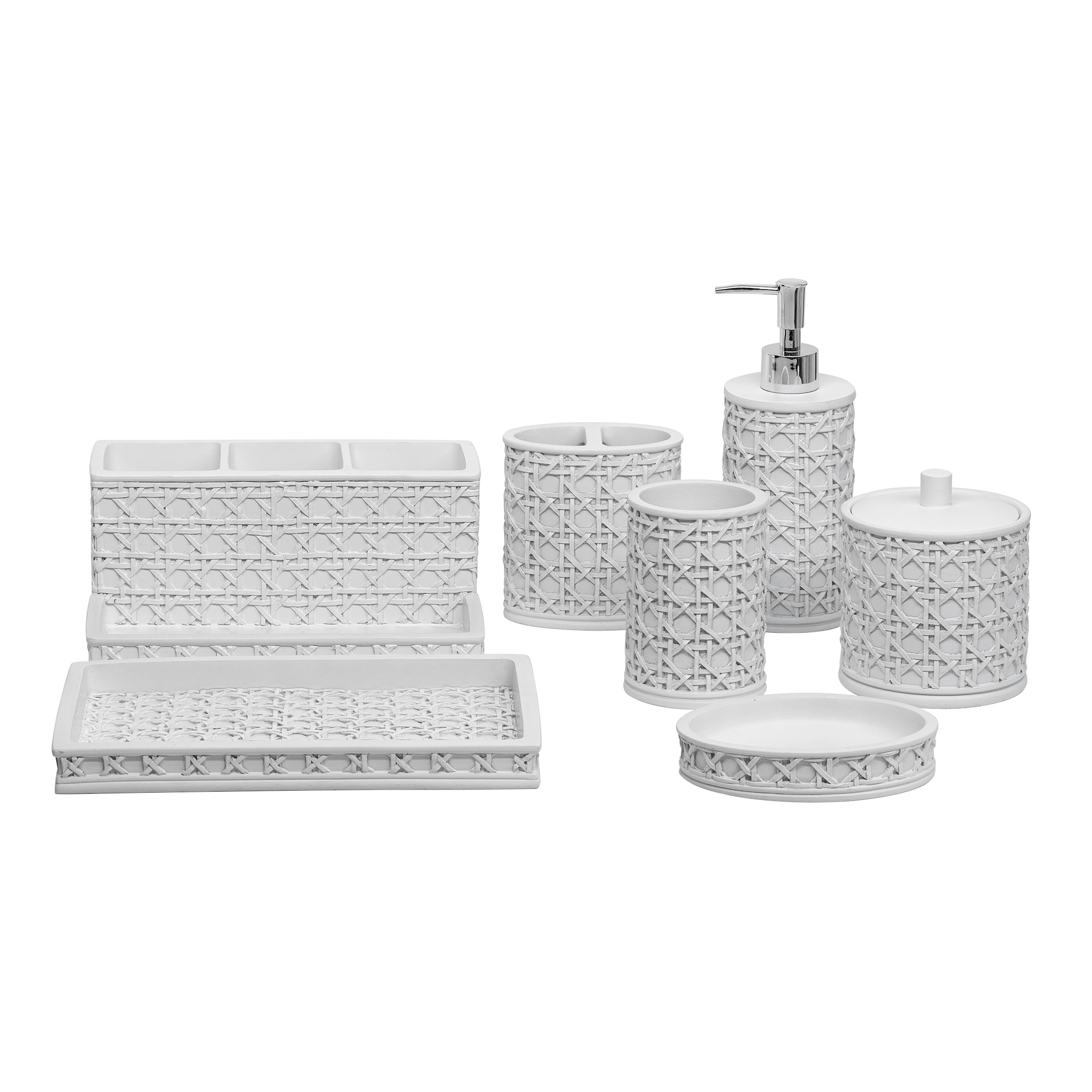 Moorefield BE239P1DSWHT White Resin Bath accessory set