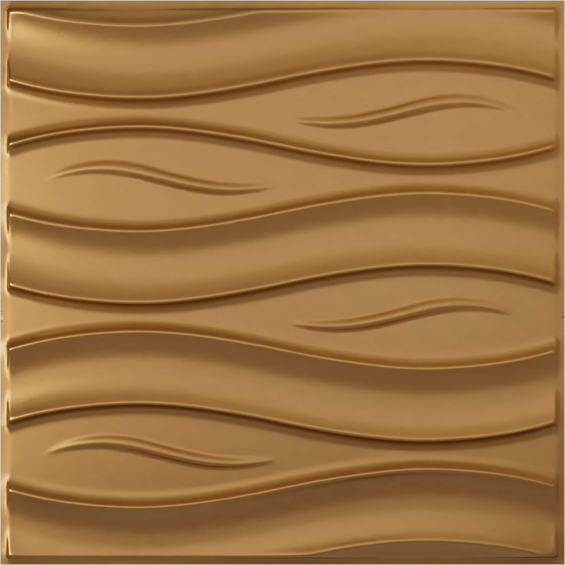 Ekena Millwork WP20X20SSBGL-CASE-12 19-5/8-in x 19-5/8-in Embossed Paintable/Stainable Gold PVC Wall Panel ( 12 -Pack, Covers 32.04-sq ft )