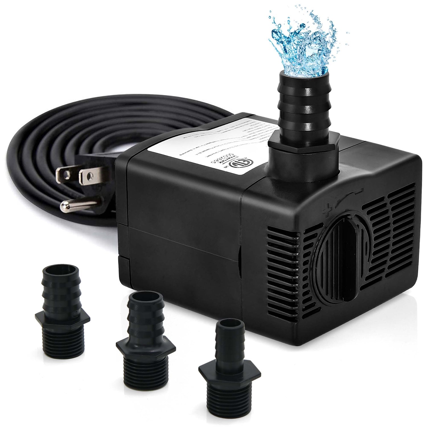 Costway  383GPH Submersible Pump (1450L/H 30W) Fountain Water Pump with 8.2ft High Lift