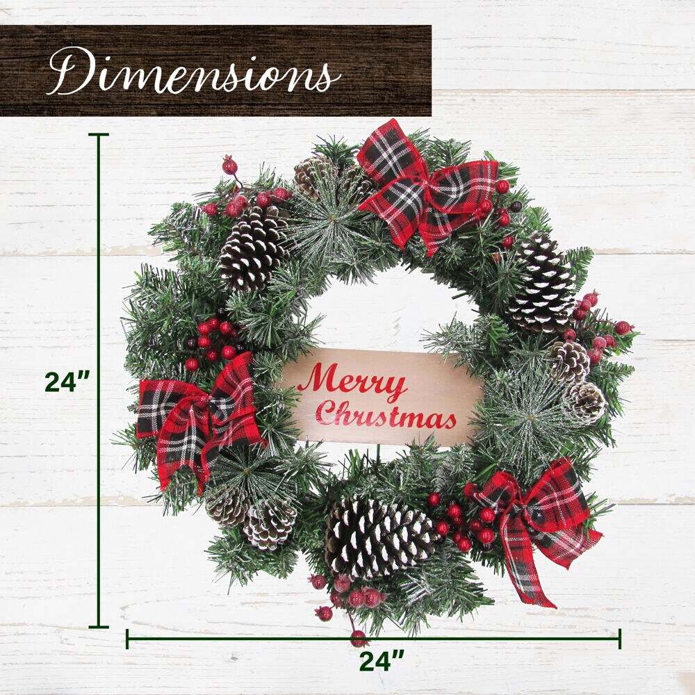 Fraser Hill Farm FF024CHWR006-0RD Artificial-Christmas-Wreaths - View #4
