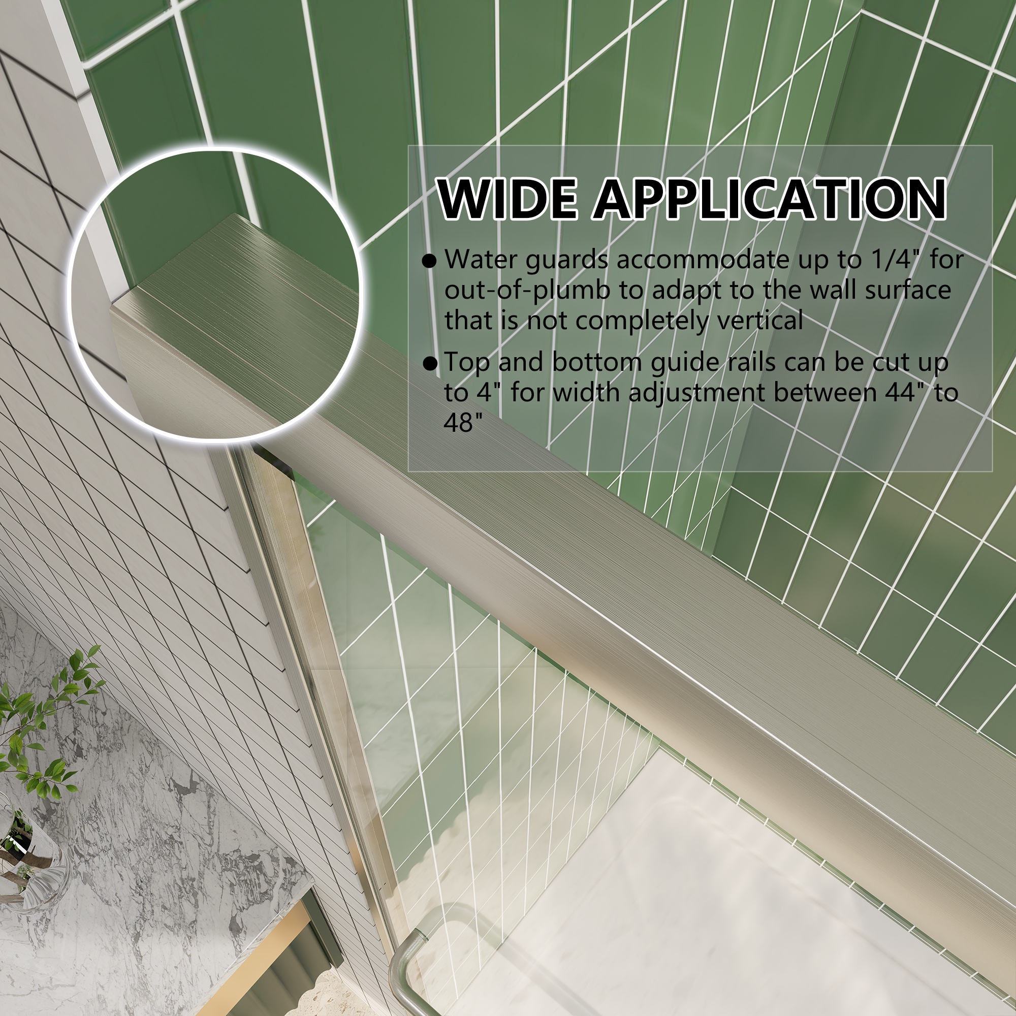 Lordear HMS-LD-6A21-4-48SS Shower-Doors - View #5