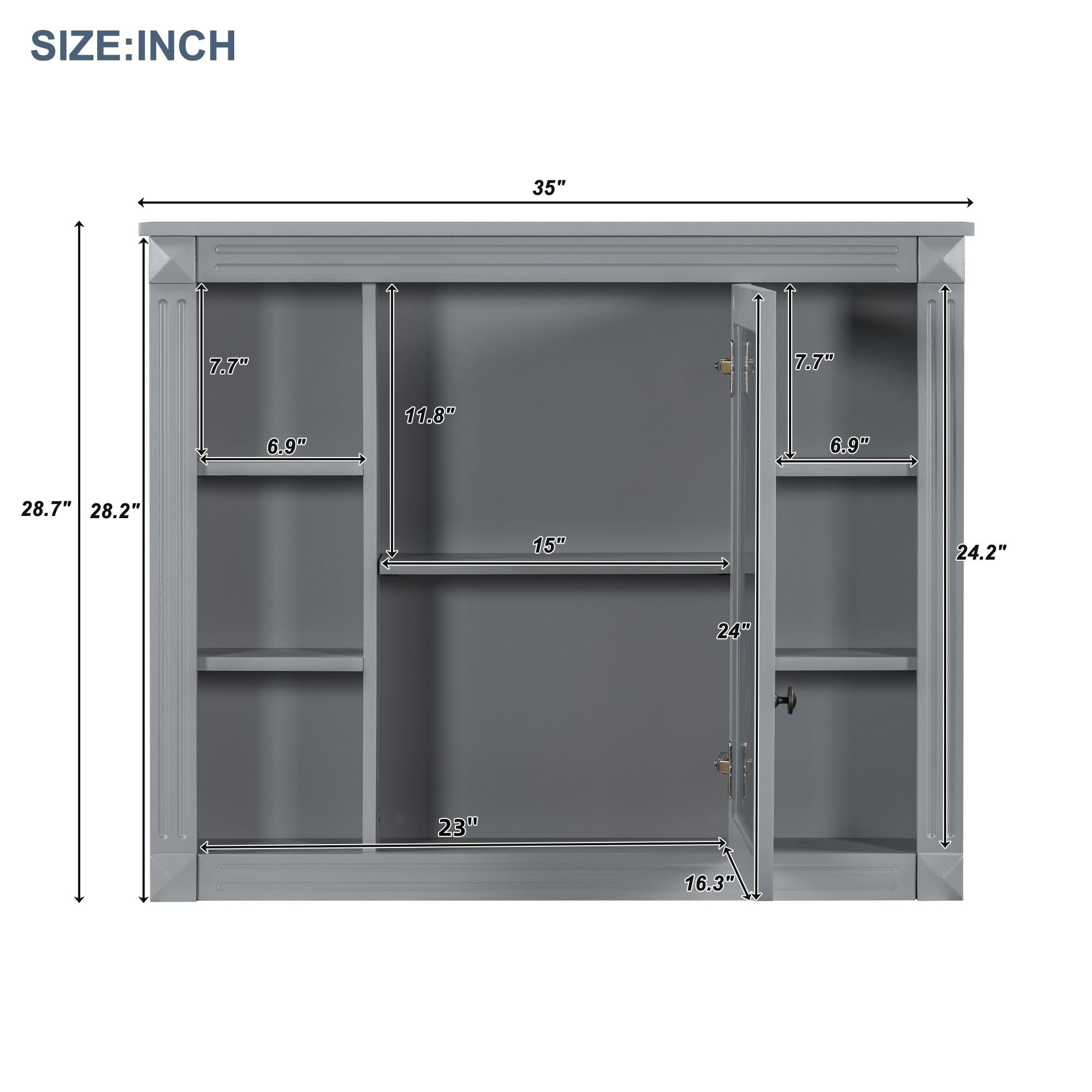CASAINC CA-MR081AAE Bathroom-Wall-Cabinets - Thumbnail View #5