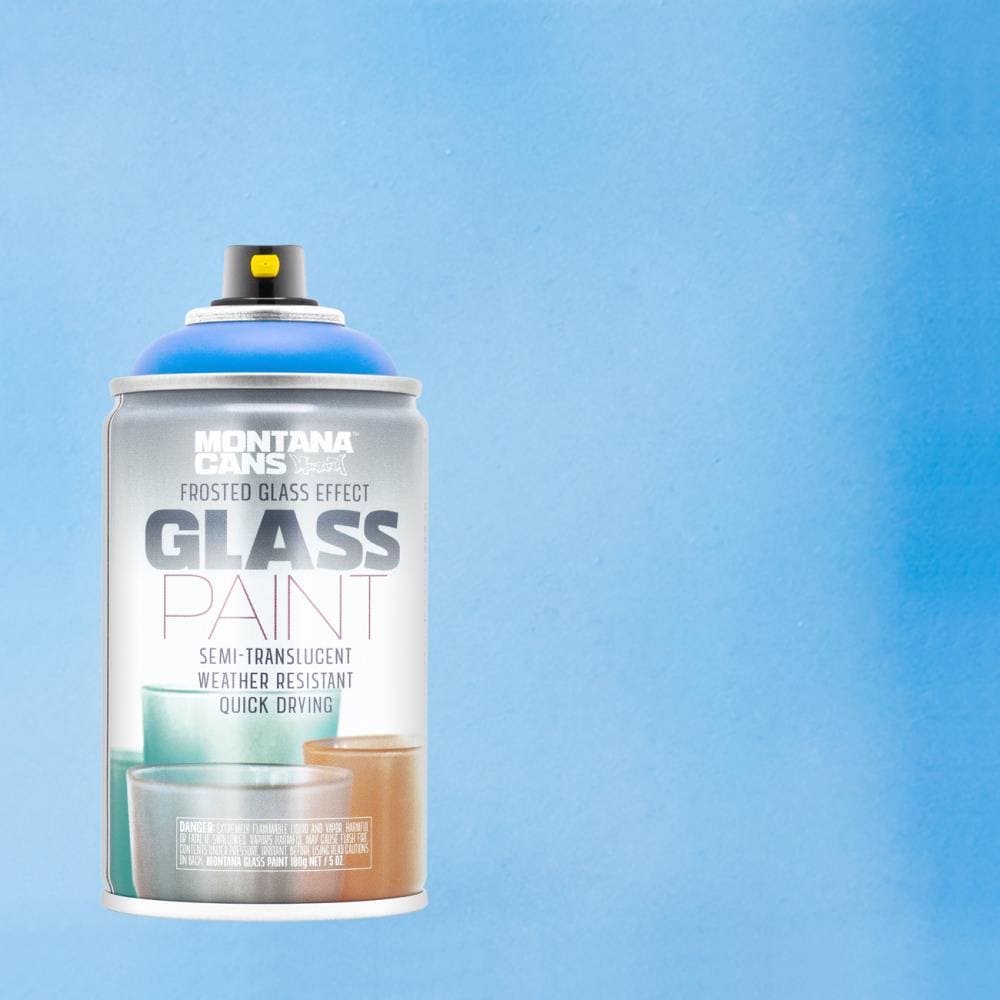 Montana Cans GLASS EFFECT Matte Teal Frosted Glass Spray Paint NET WT.  6.94-oz in Blue