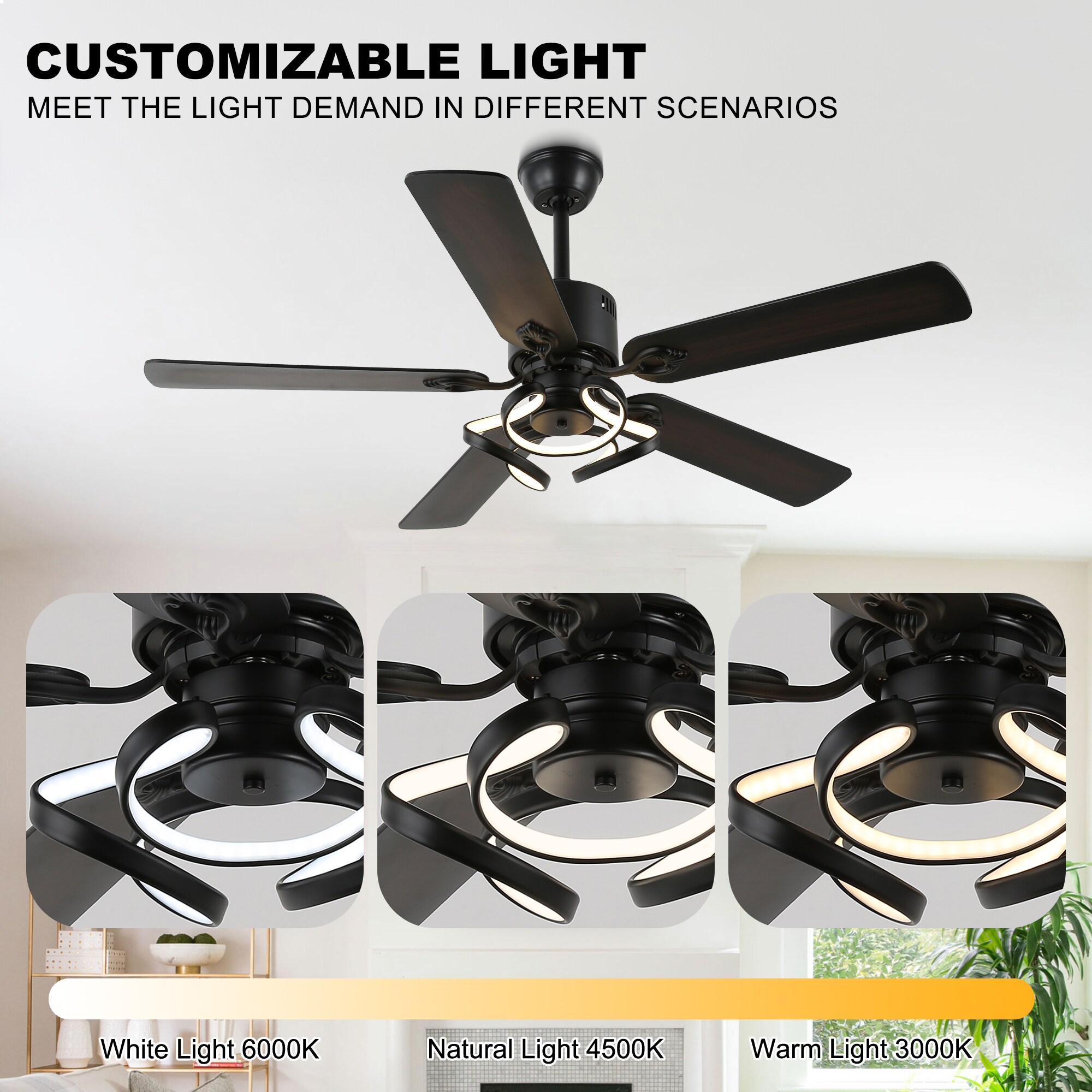 Oaks Decor DC5217OKEL-B Ceiling-Fans - View #7