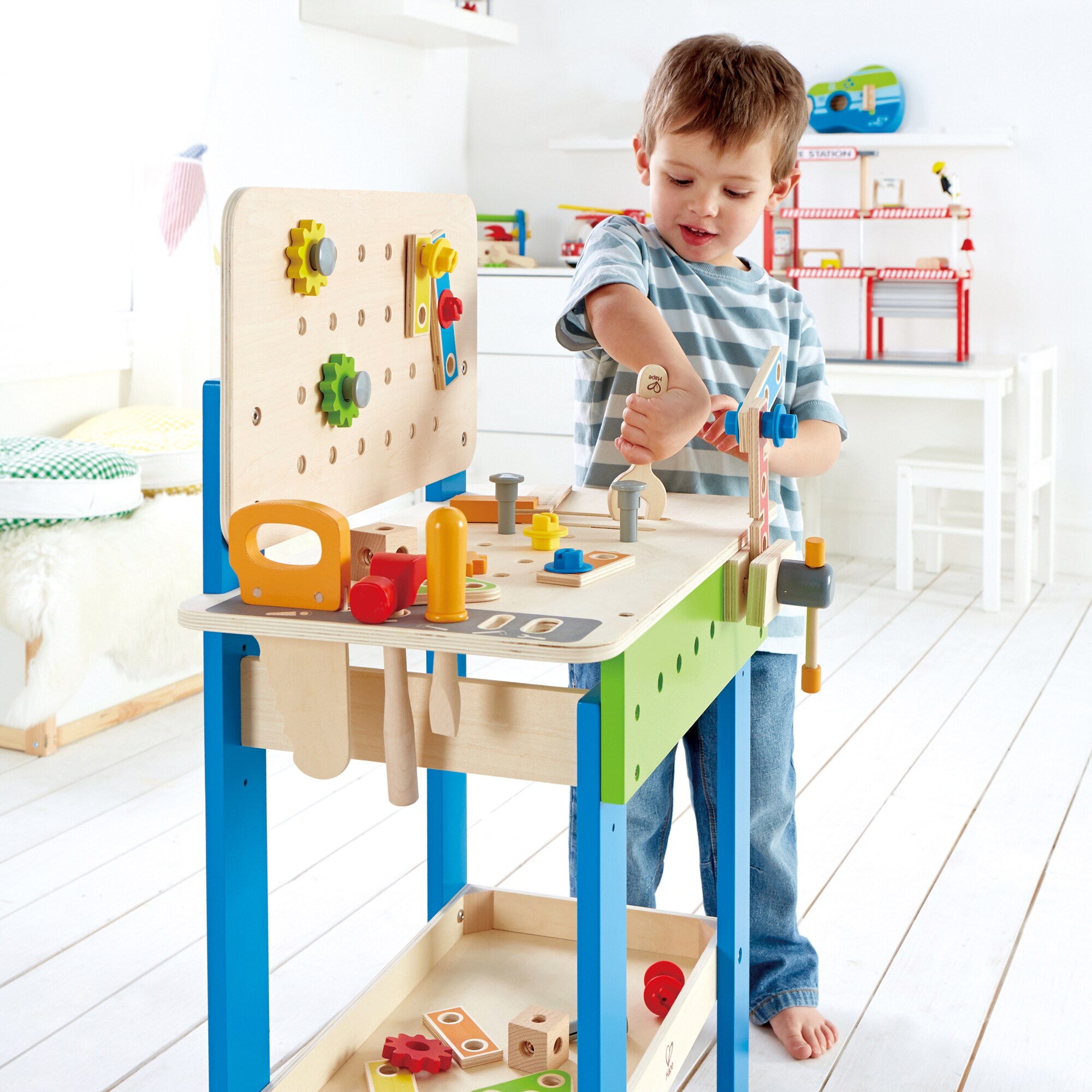 Hape Multi-Color Wooden Early Explorer Master Workbench