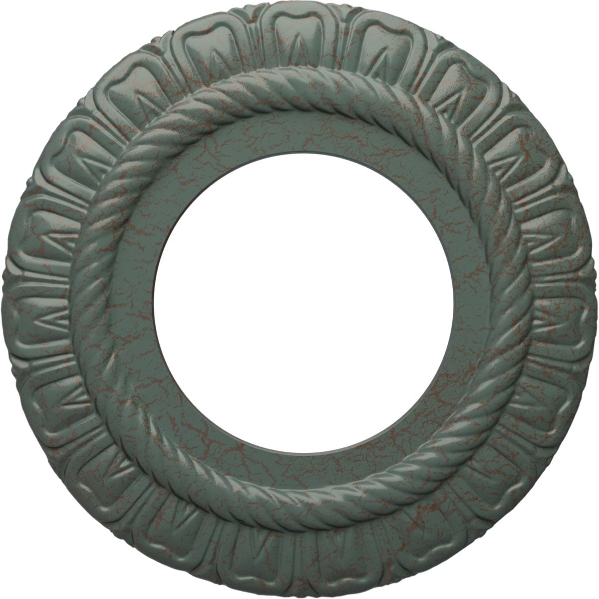 Ekena Millwork CM09CLCBC Claremont 9-in W x 9-in L Painted Cloud Burst Crackle Polyurethane Whole Ceiling Medallion