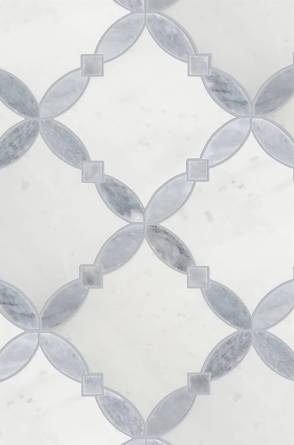 Boutique Stone LW1019019 Chantilly Lace Gray 13-in x 13-in Polished Natural stone Patterned Mosaic Floor and Wall Tile ( 1.171-sq ft Piece )