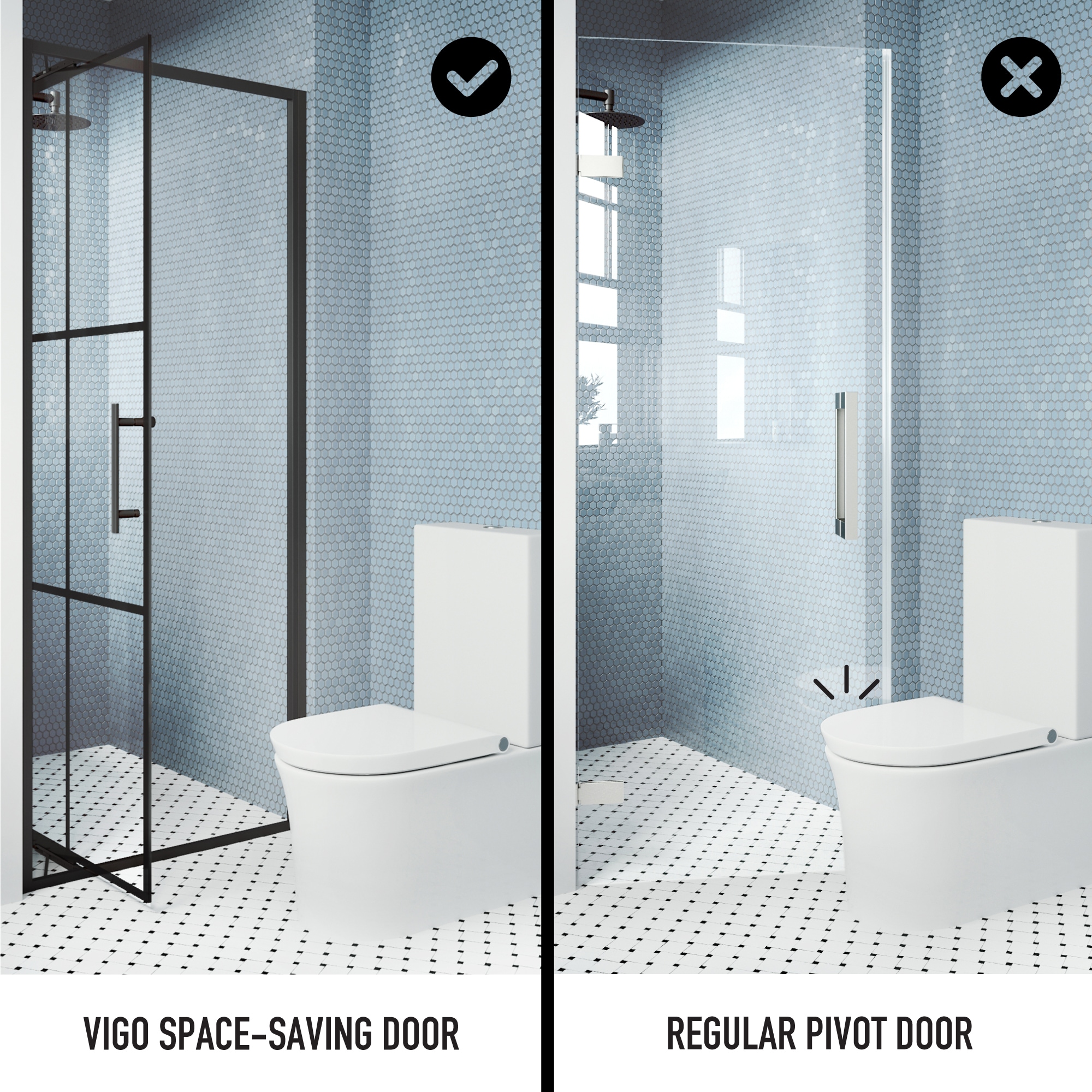 VIGO VG6079MBGCL3276 Shower-Doors - View #4