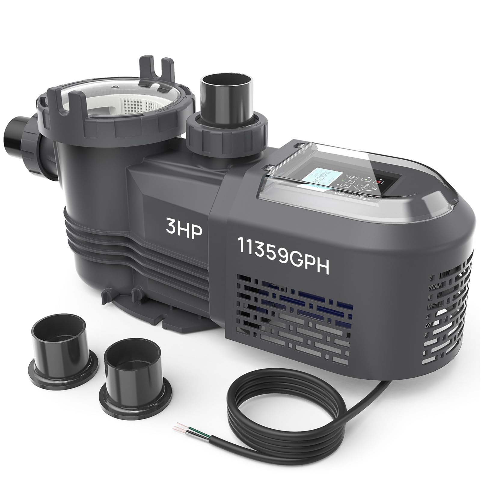 AKSCYZM  Variable Speed Pool Pump Energy Efficient High Flow Self Priming Swimming Pool Pump for In Ground and Above Ground Pools with Filter