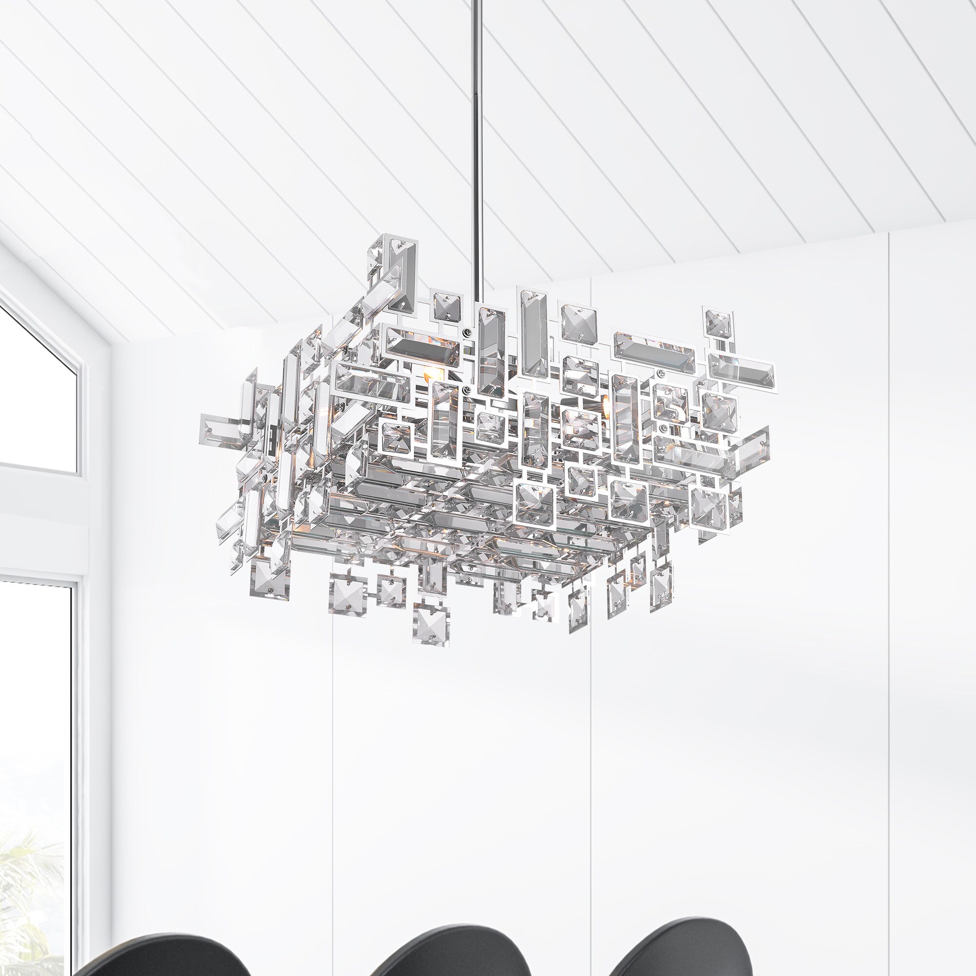 CWI Lighting 5689P21-8-601 Arley 8-Light Chrome Transitional Chandelier