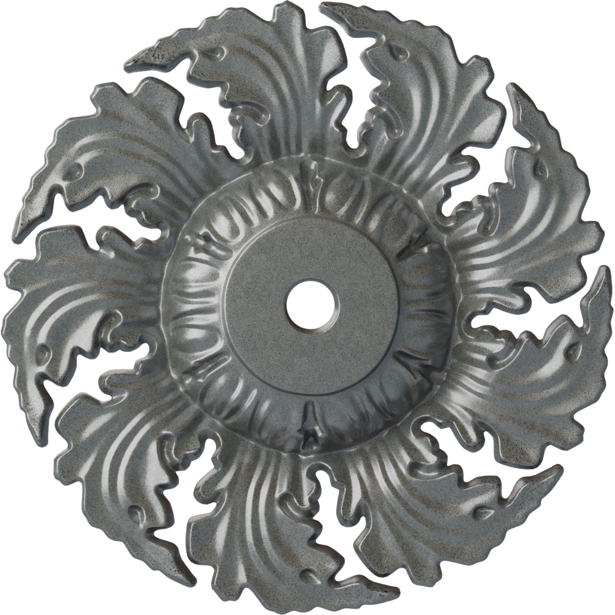 Ekena Millwork CM14NEPLS Needham 14.625-in W x 14.625-in L Painted Platinum Polyurethane Whole Ceiling Medallion