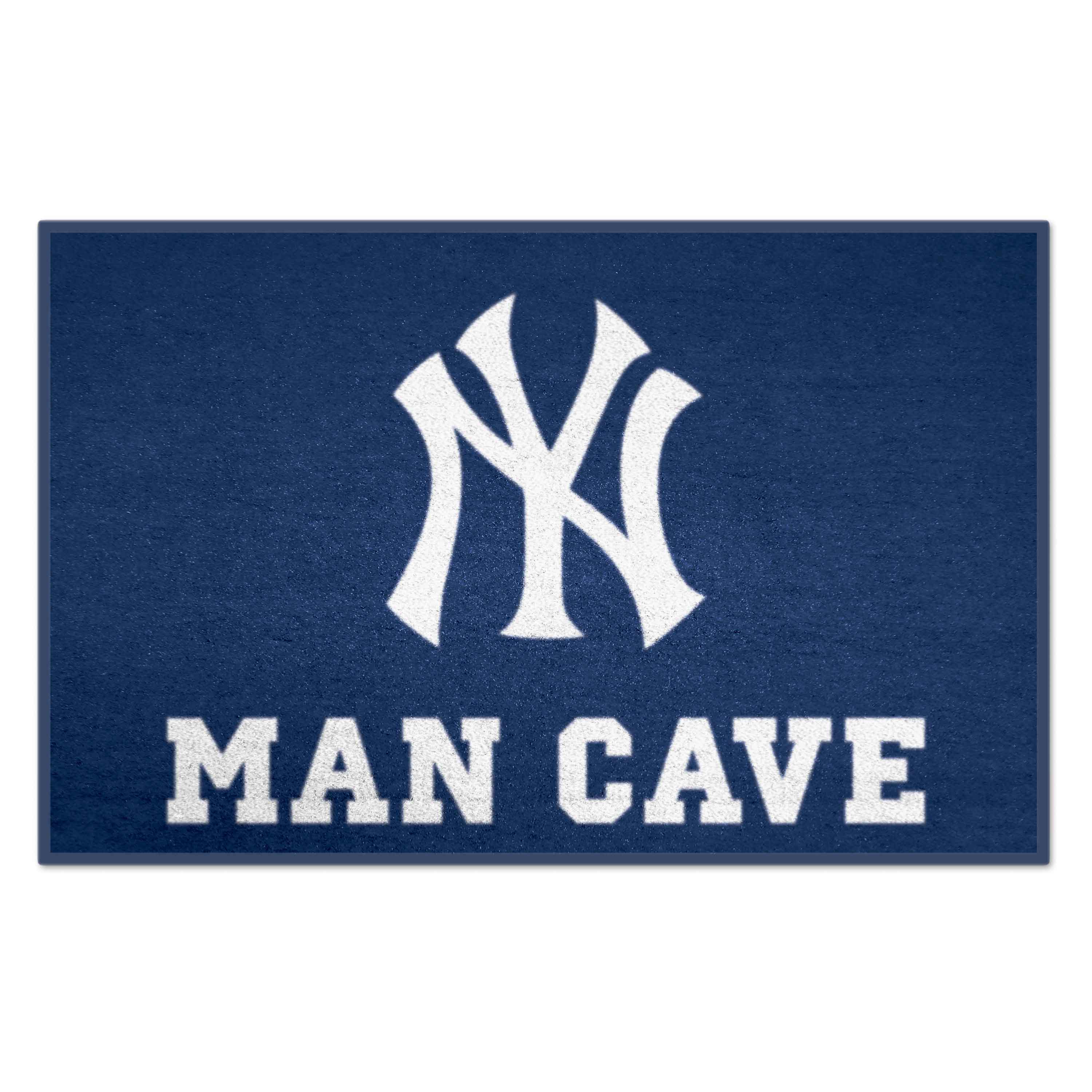 FANMATS 22443 MLB Man Cave Starter 2 x 3 (ft) Tufted Nylon Navy Rectangular Indoor Throw rug