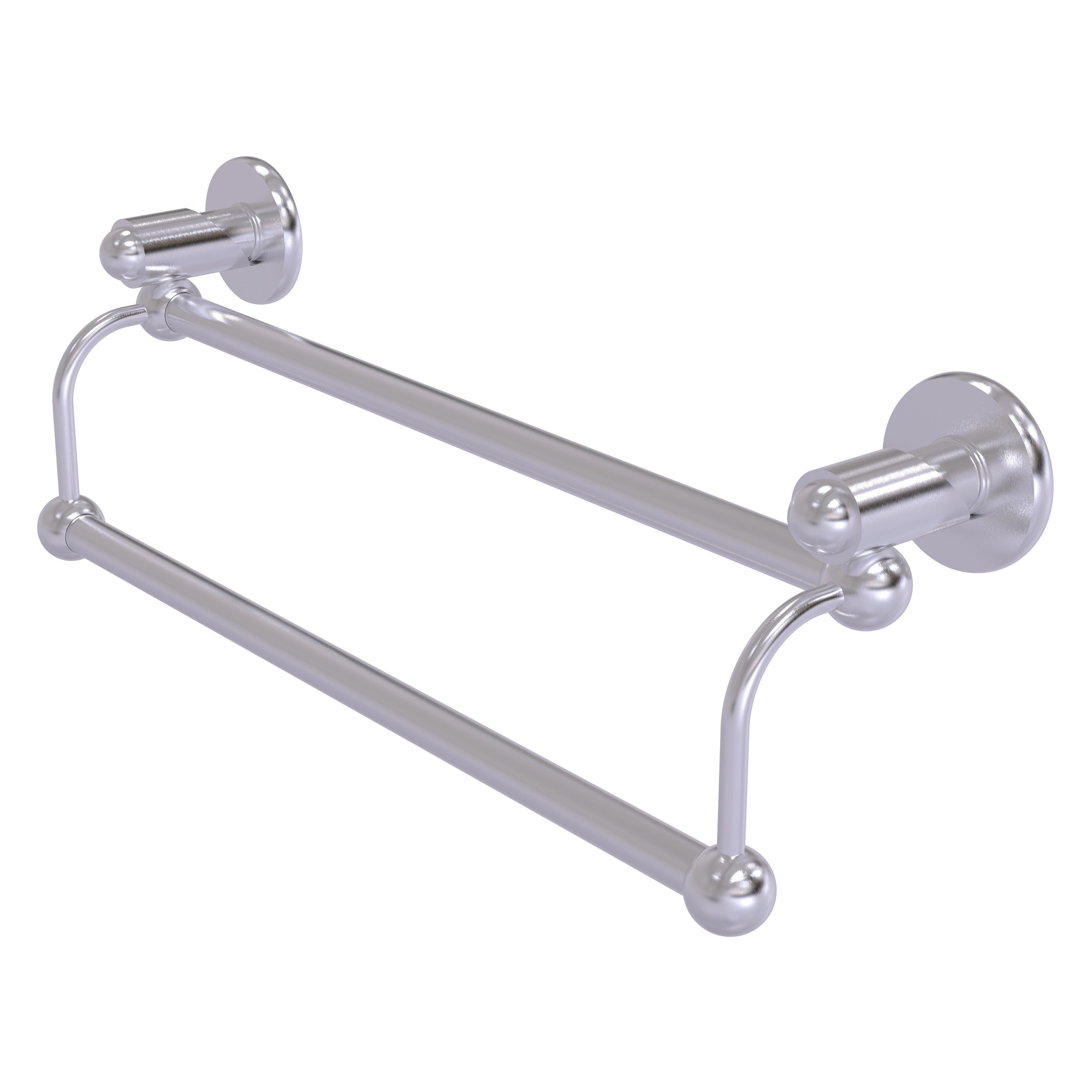 Allied Brass SH-72/18-SCH Soho 18-in double Satin Chrome Wall mount Double Towel Bar